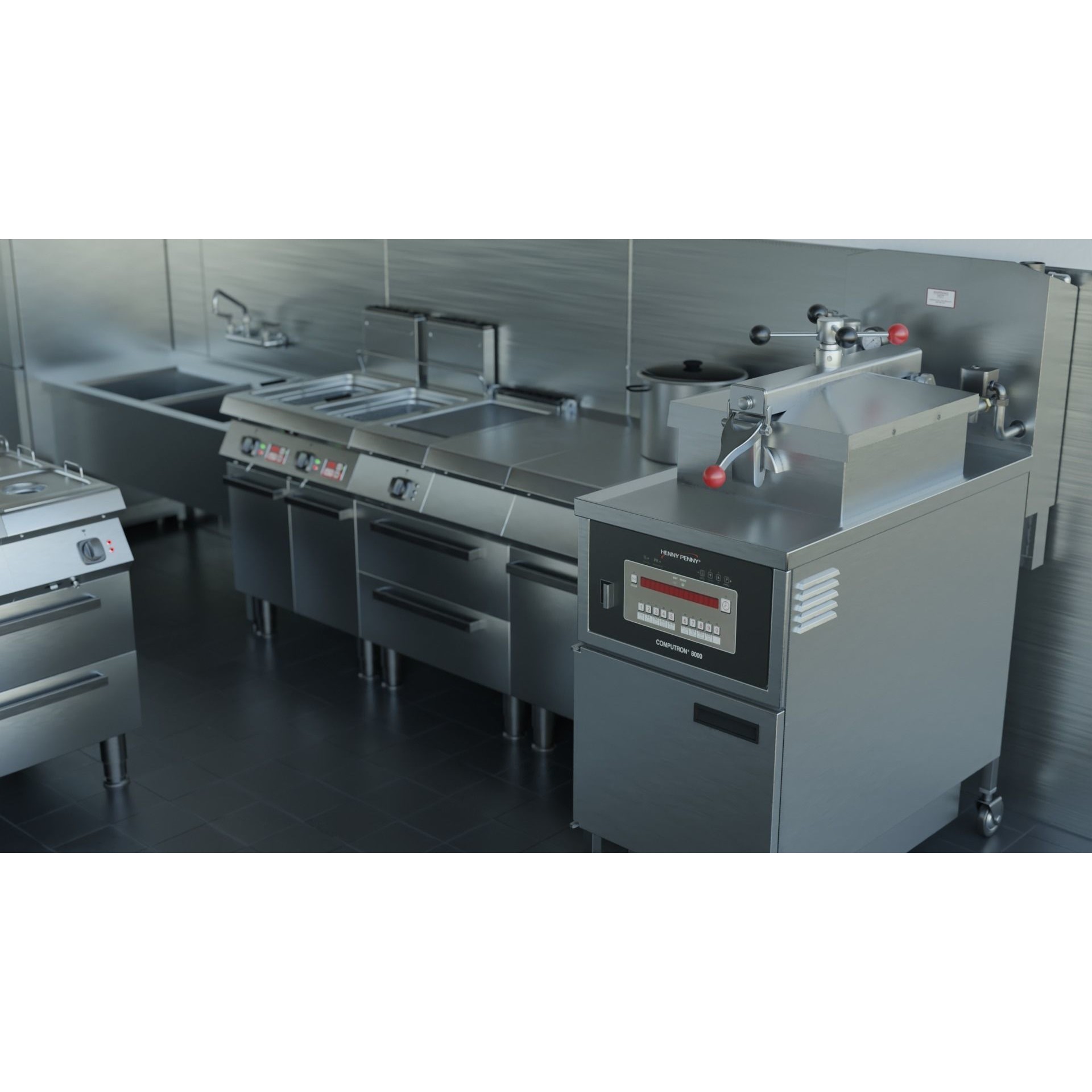 Commercial Kitchen v3 - PBR Game-Ready 3D Model - View 7