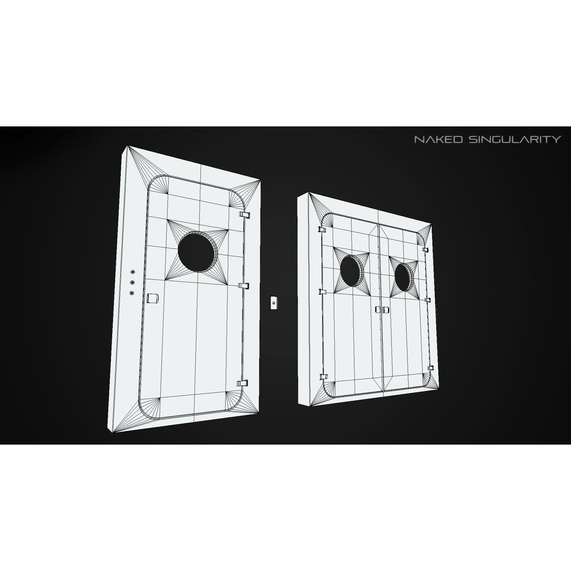 Laboratory Door - Low-Poly Game-Ready 3D Model - View 12