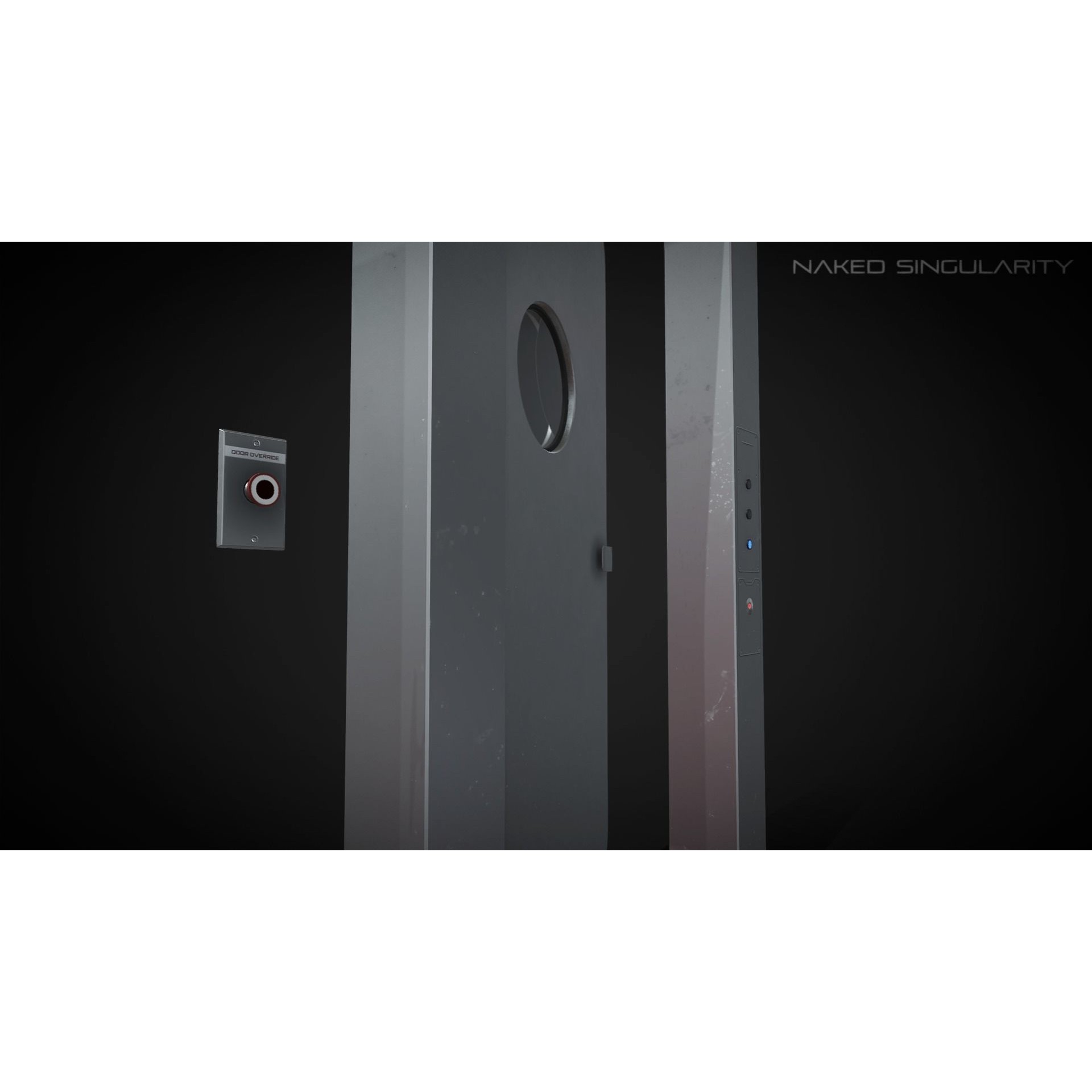 Laboratory Door - Low-Poly Game-Ready 3D Model - View 5