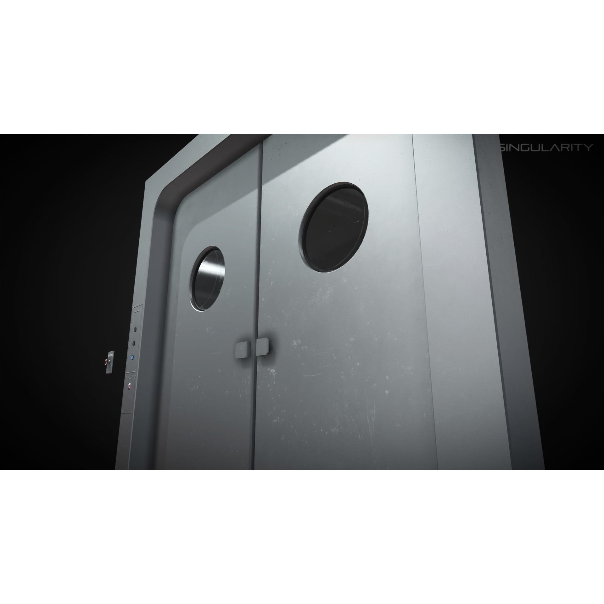 Laboratory Door - Low-Poly Game-Ready 3D Model - View 8