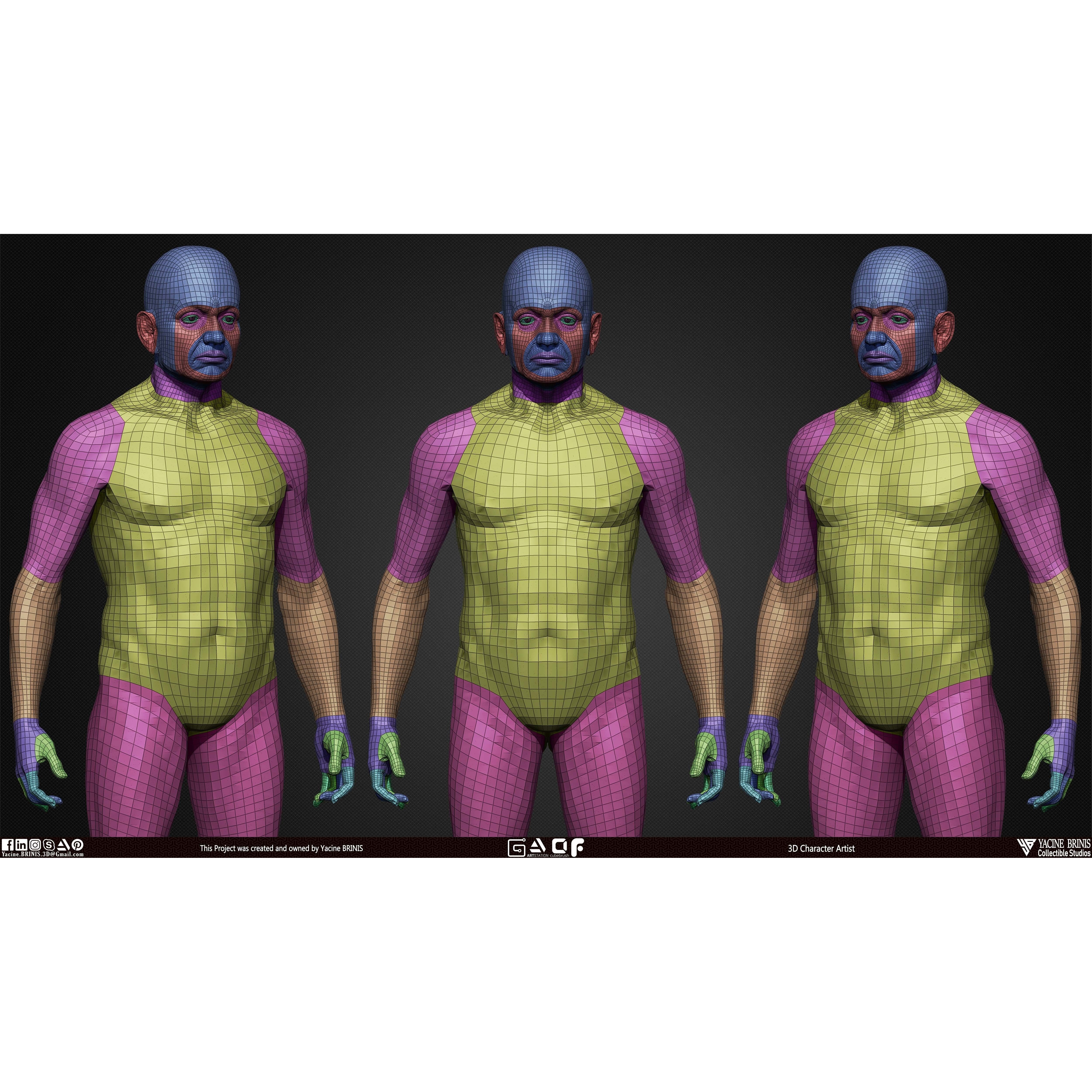 Old Man - Low-Poly Game-Ready 3D Model - View 11