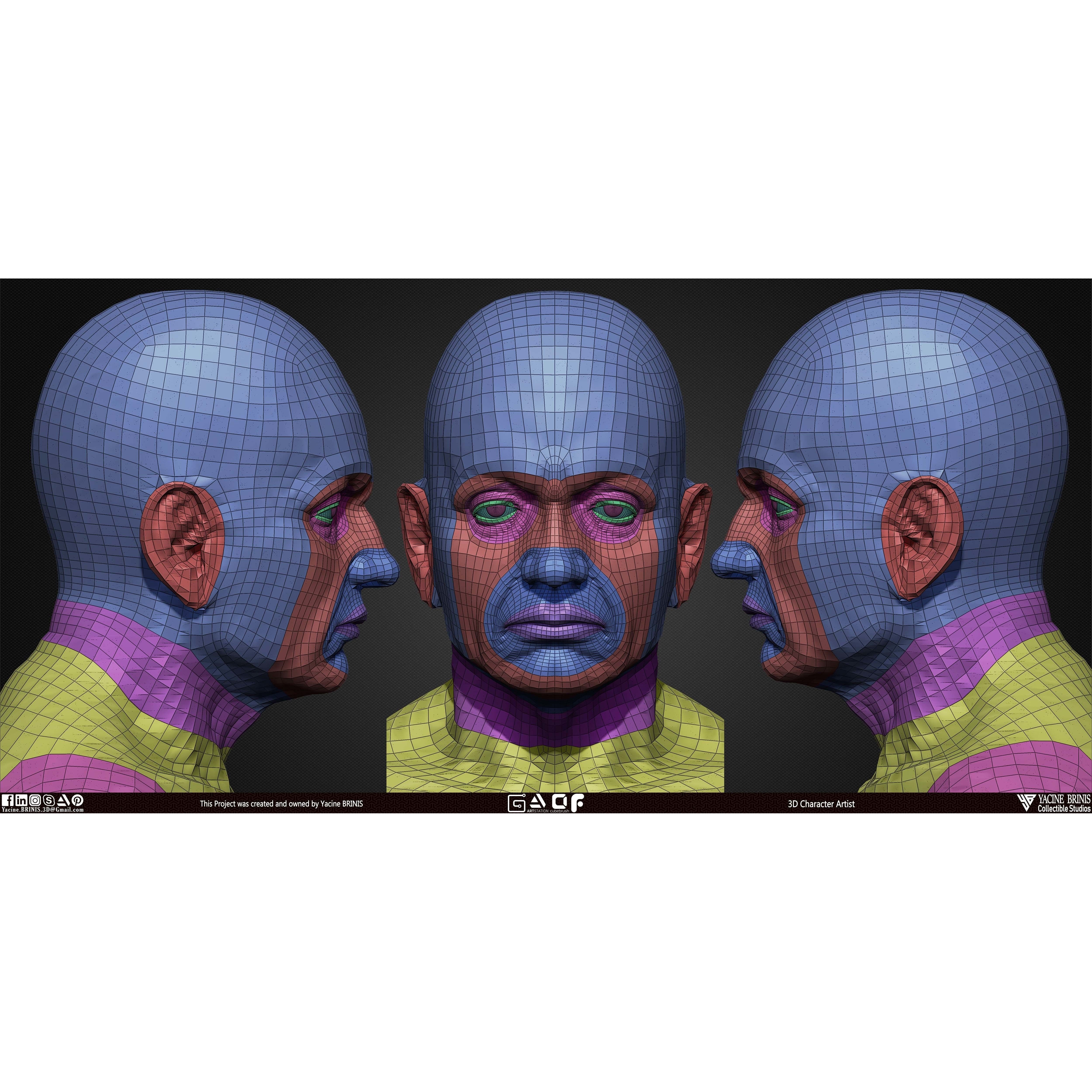Old Man - Low-Poly Game-Ready 3D Model - View 14