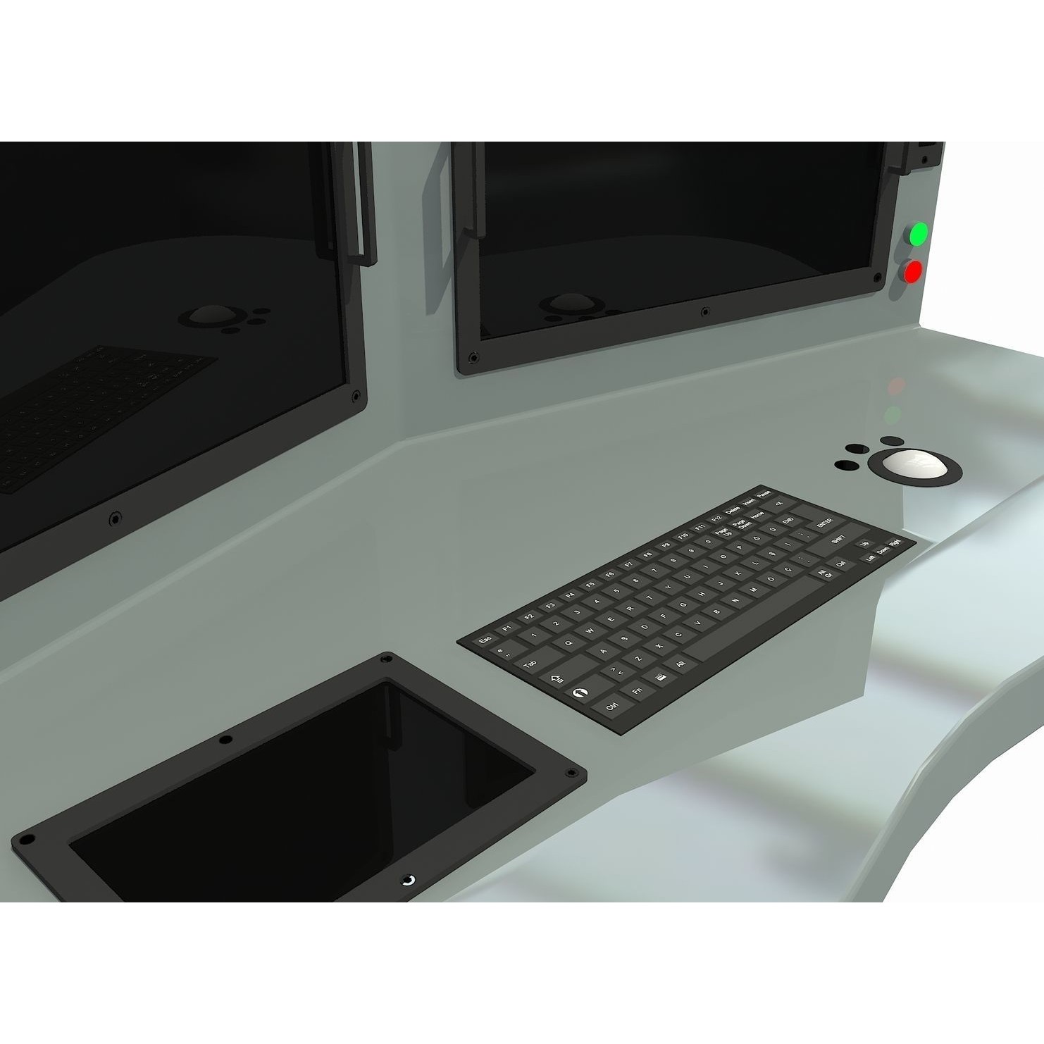 Operation and Command Center - Low-Poly Game-Ready 3D Model - View 14