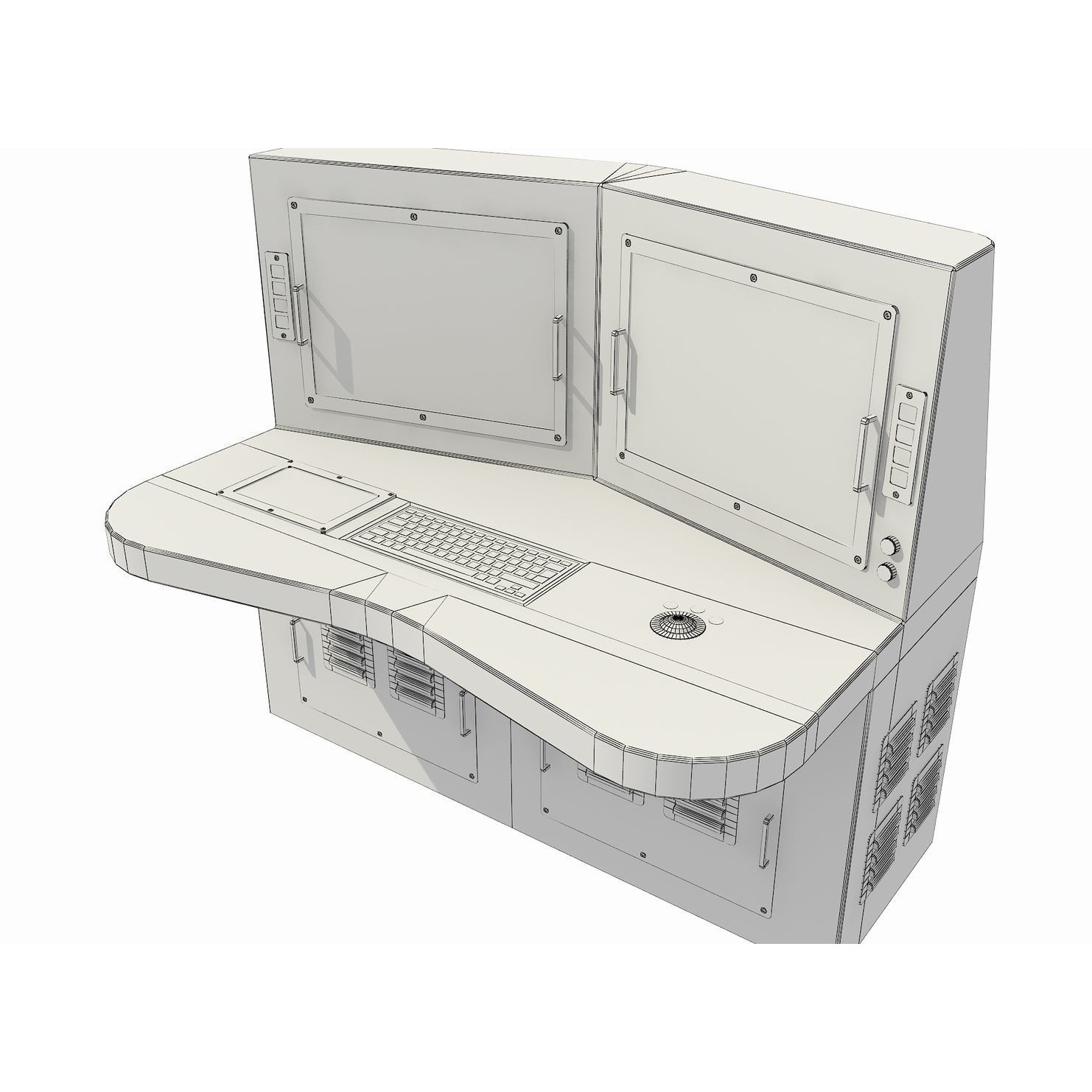 Operation and Command Center - Low-Poly Game-Ready 3D Model - View 15