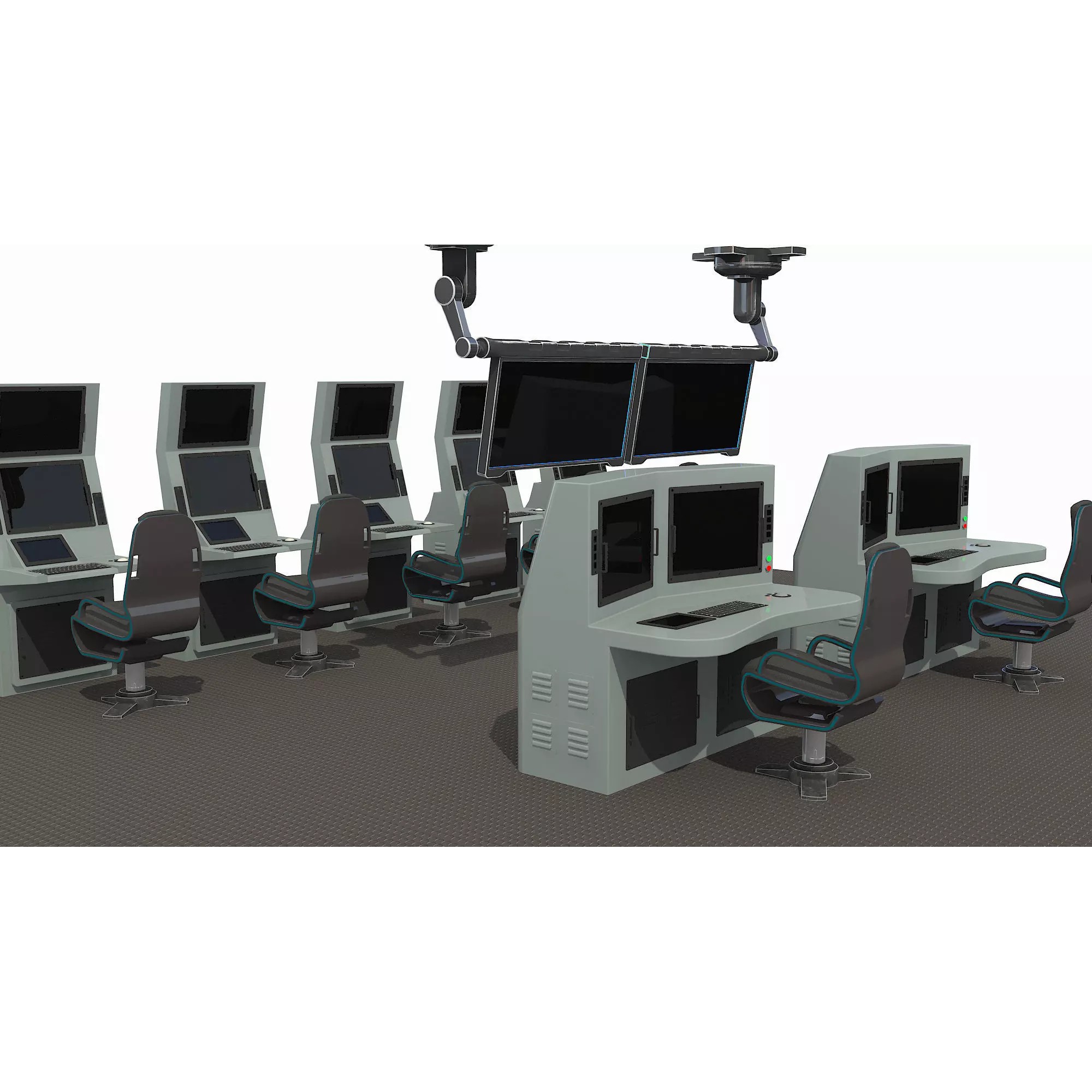 Operation and Command Center - Low-Poly Game-Ready 3D Model - View 2