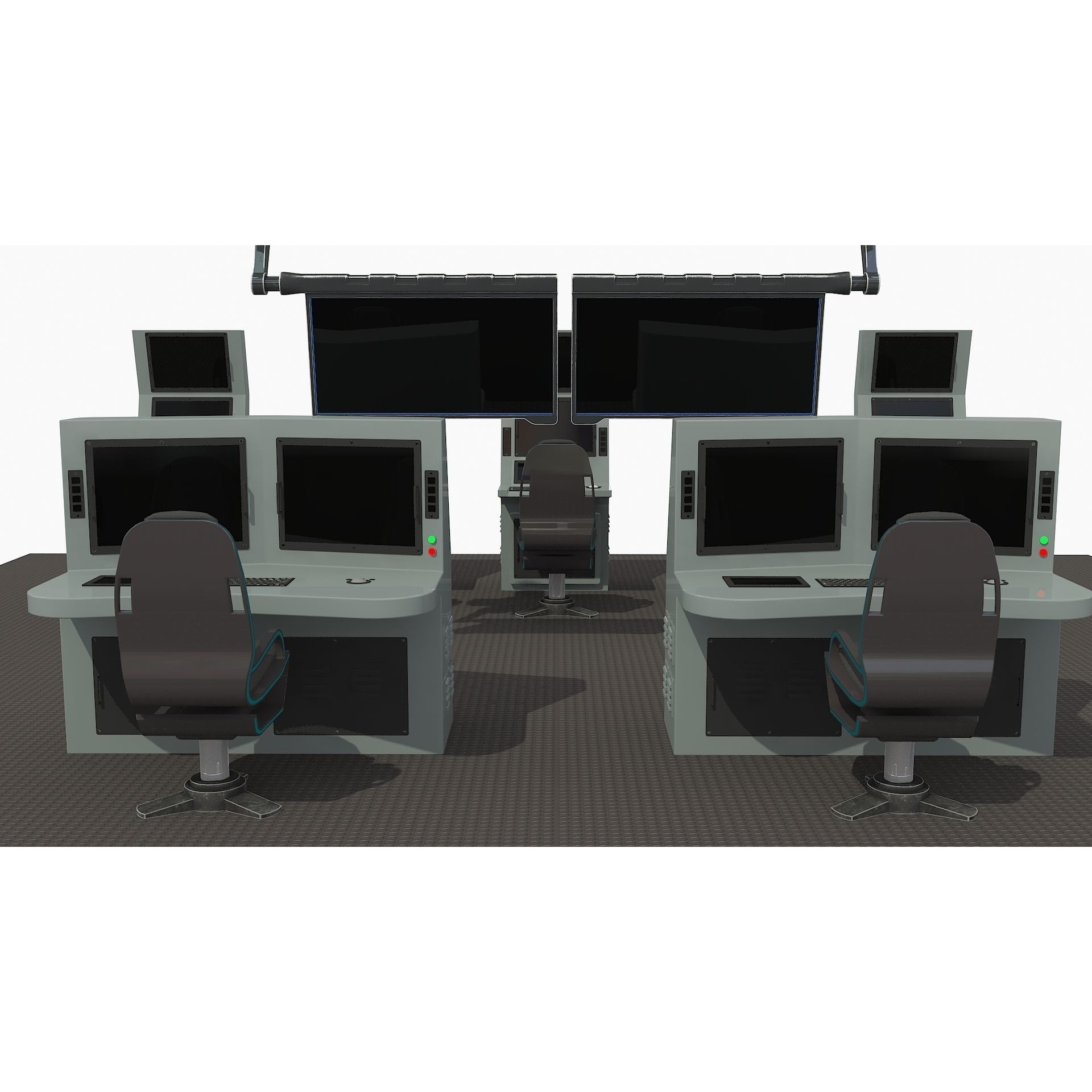Operation and Command Center - Low-Poly Game-Ready 3D Model - View 5