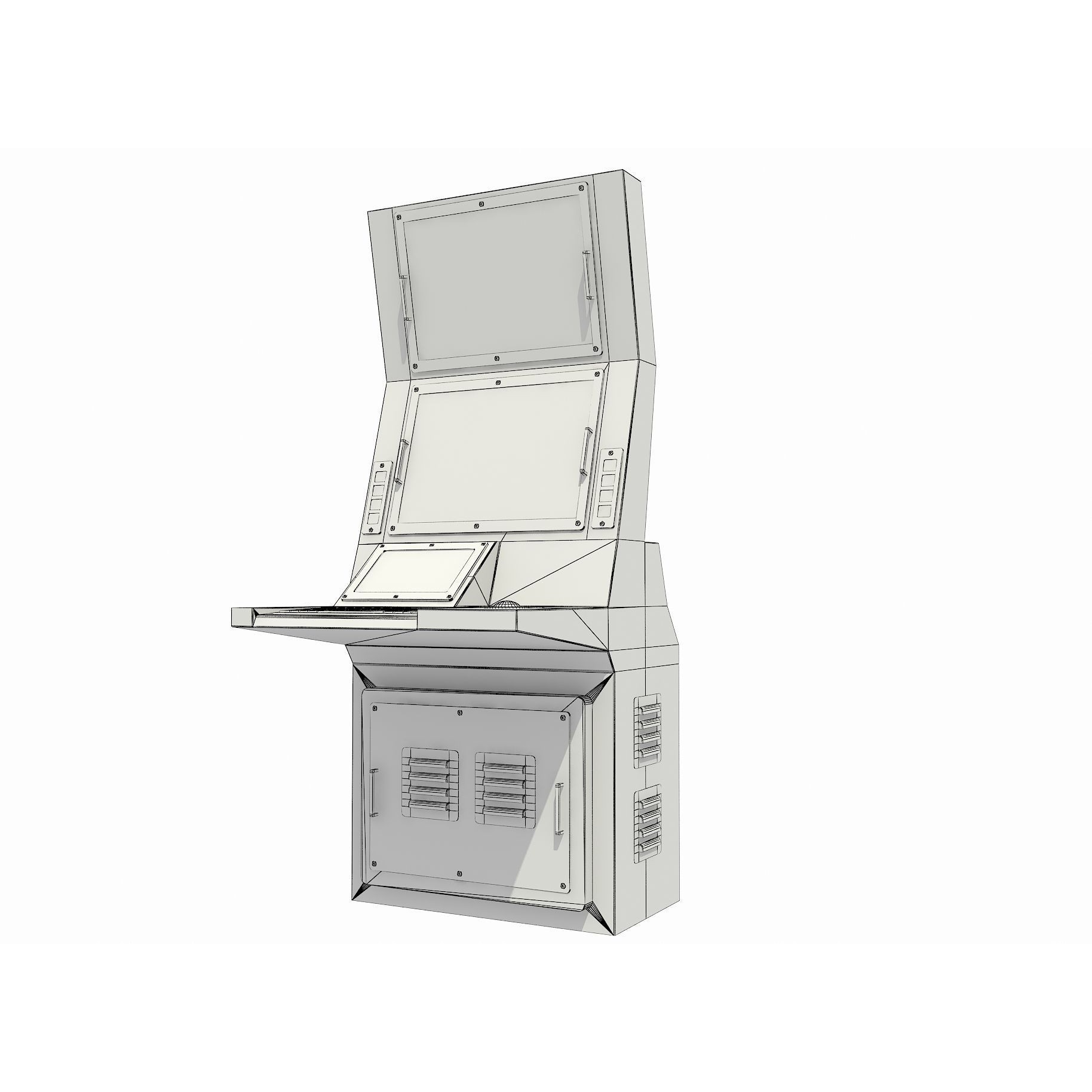 Operation and Command Center - Low-Poly Game-Ready 3D Model - View 6