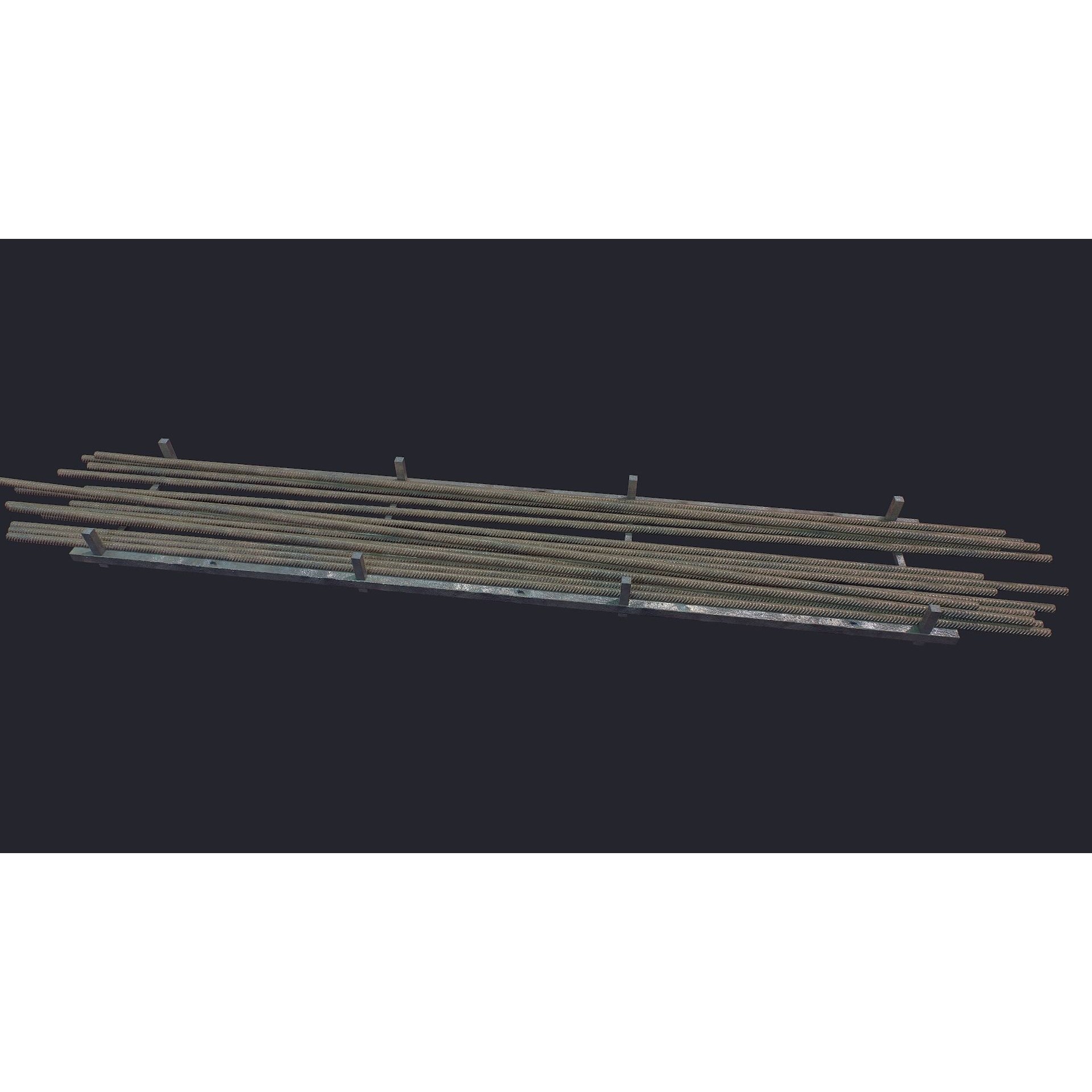 Industrial Metal Beam 3D Model – Low Poly Game Asset, FBX - View 12