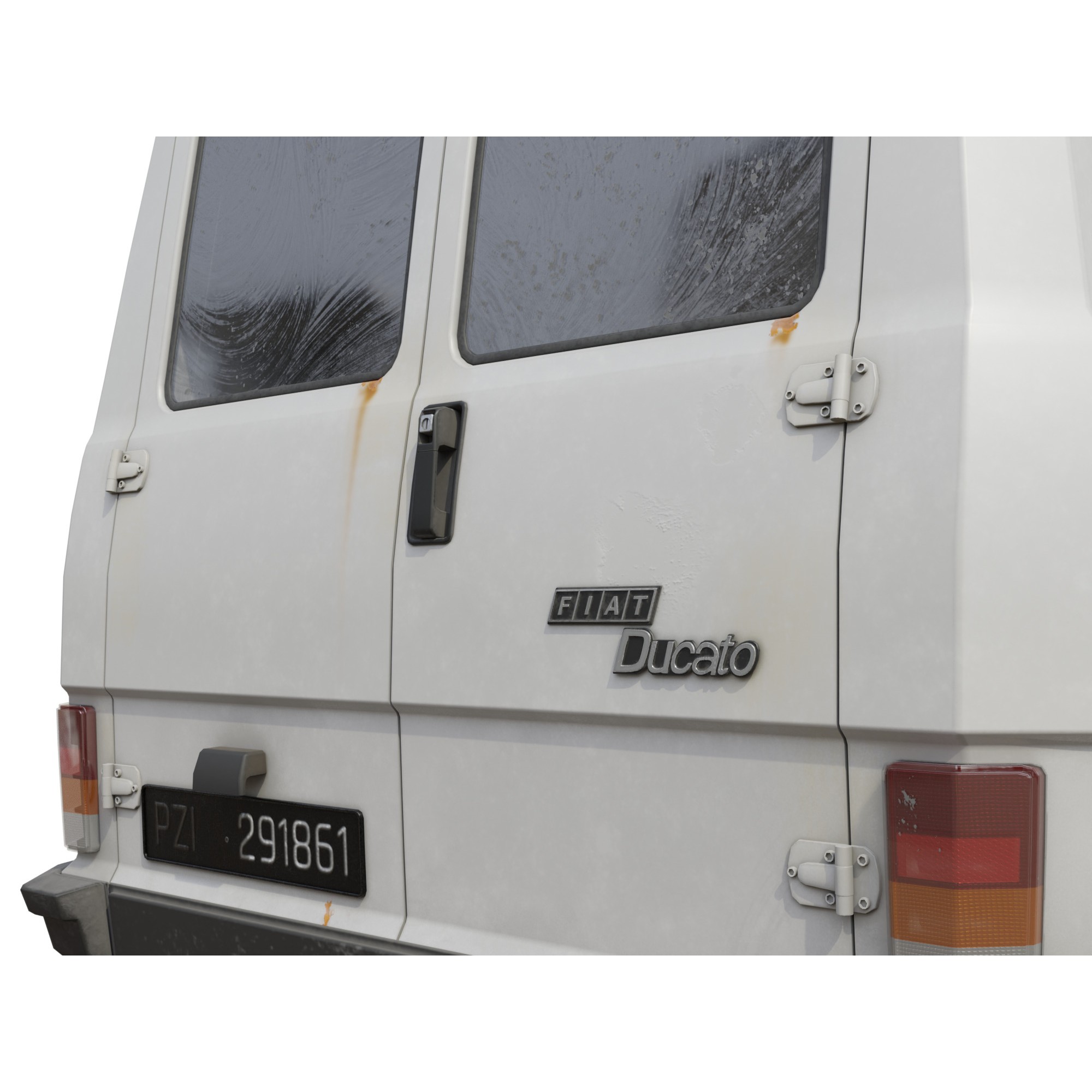 Fiat Ducato 1982 3D Model – Low Poly PBR Vehicle, FBX, OBJ, Blender - View 10