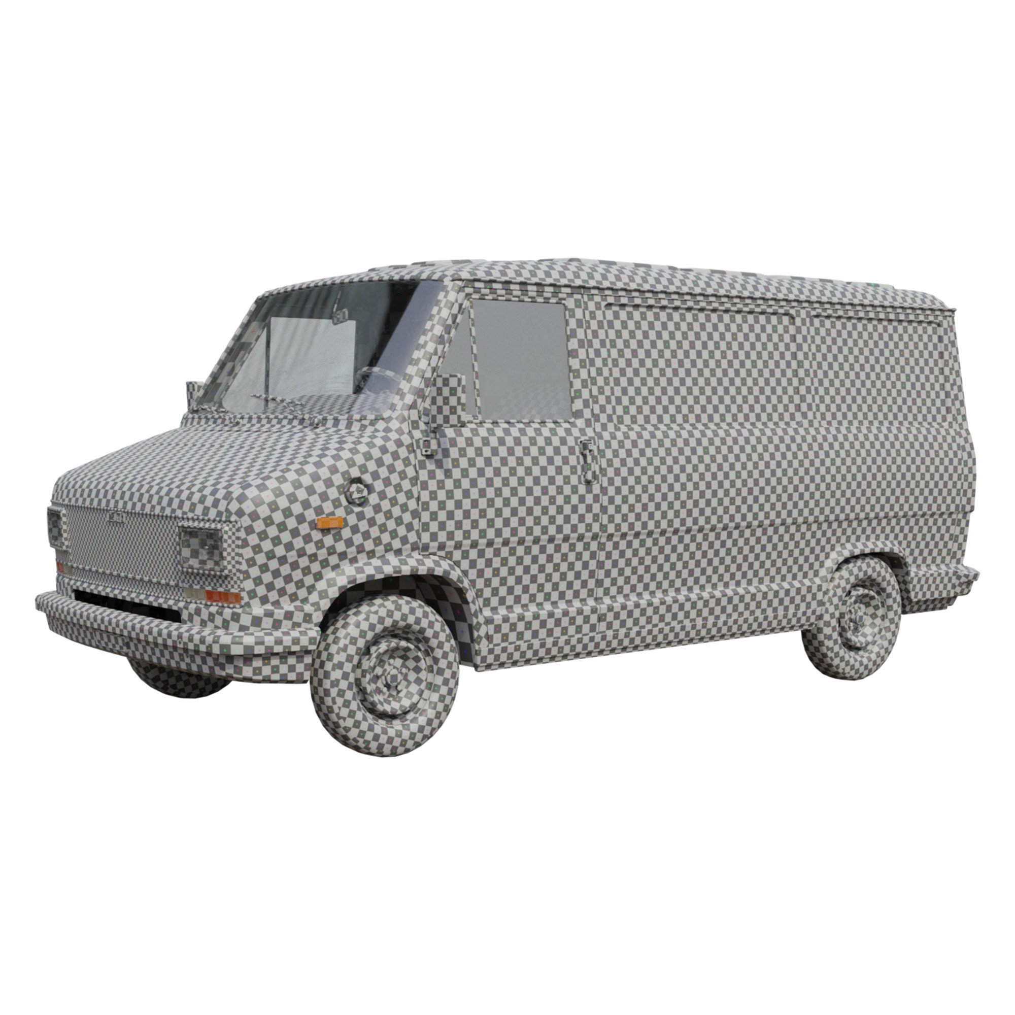 Fiat Ducato 1982 3D Model – Low Poly PBR Vehicle, FBX, OBJ, Blender - View 12