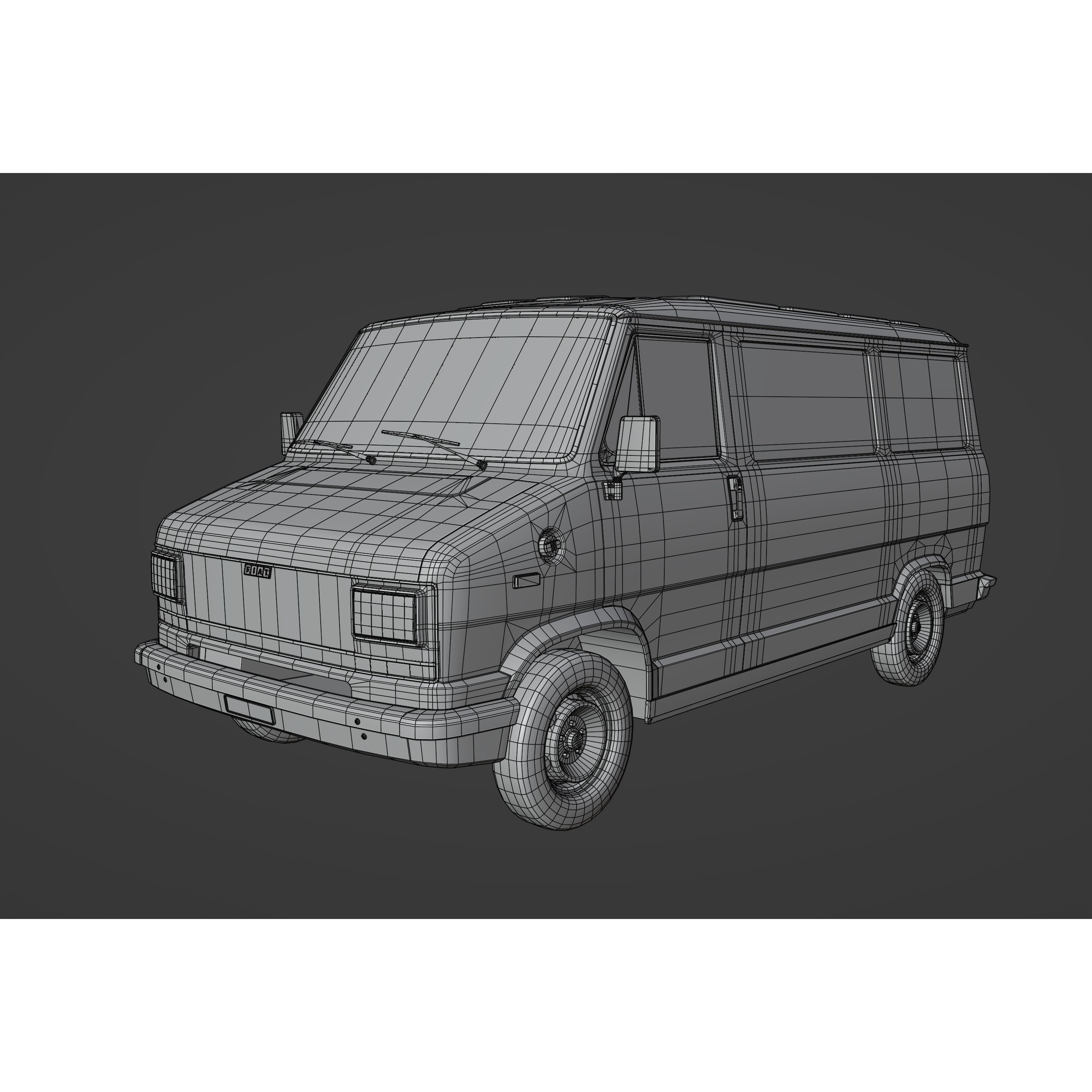 Fiat Ducato 1982 3D Model – Low Poly PBR Vehicle, FBX, OBJ, Blender - View 19