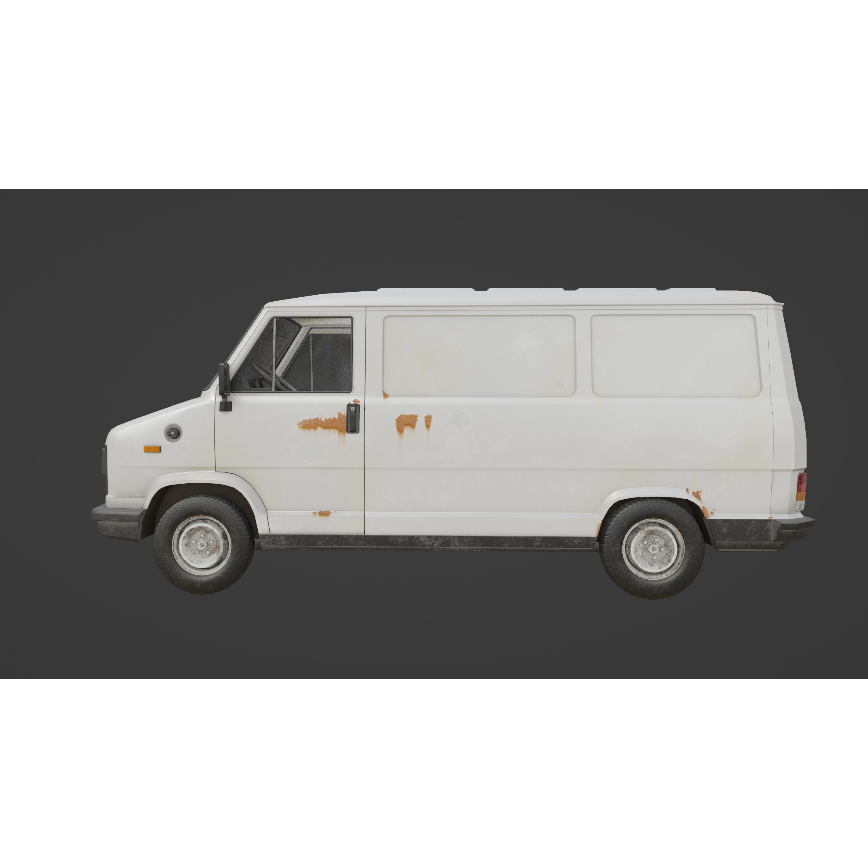 Fiat Ducato 1982 3D Model – Low Poly PBR Vehicle, FBX, OBJ, Blender - View 20