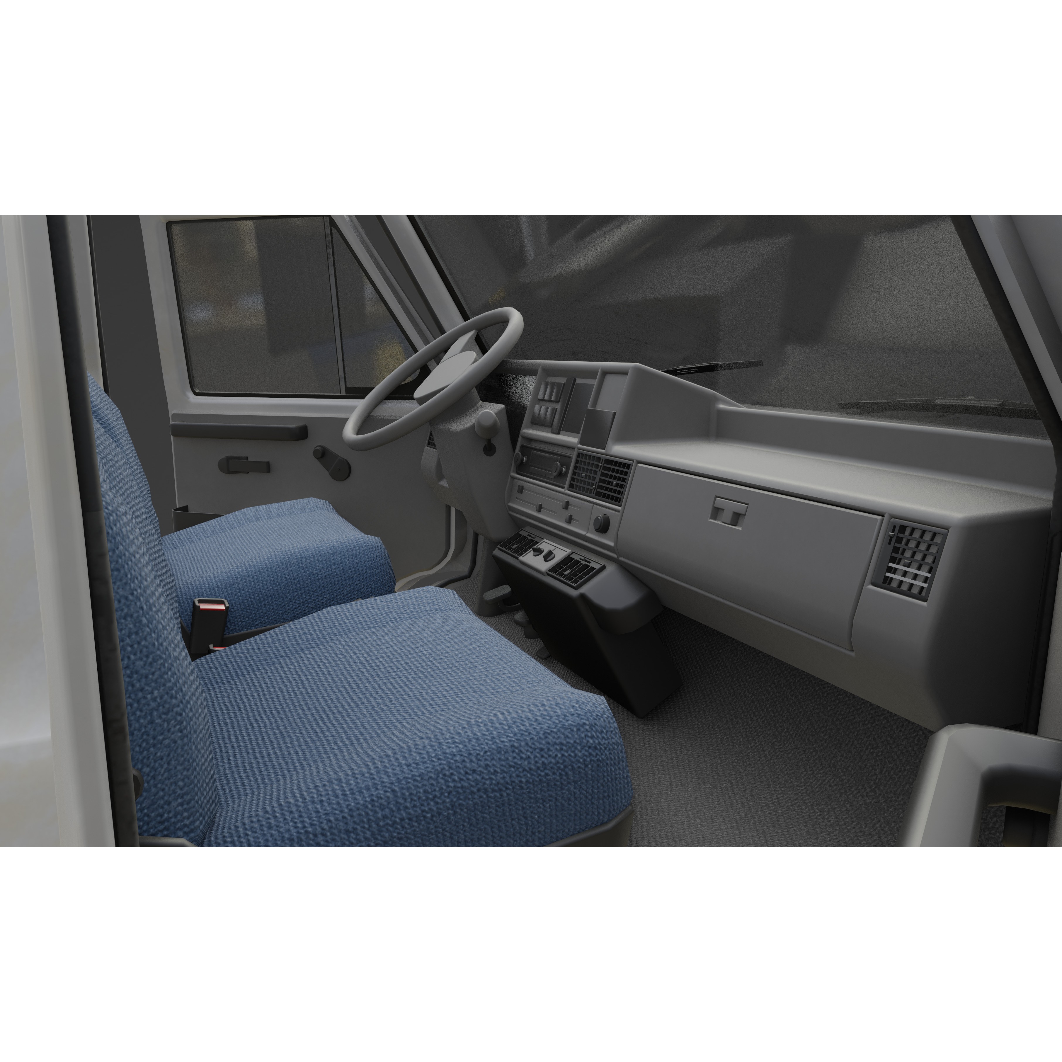 Fiat Ducato 1982 3D Model – Low Poly PBR Vehicle, FBX, OBJ, Blender - View 23