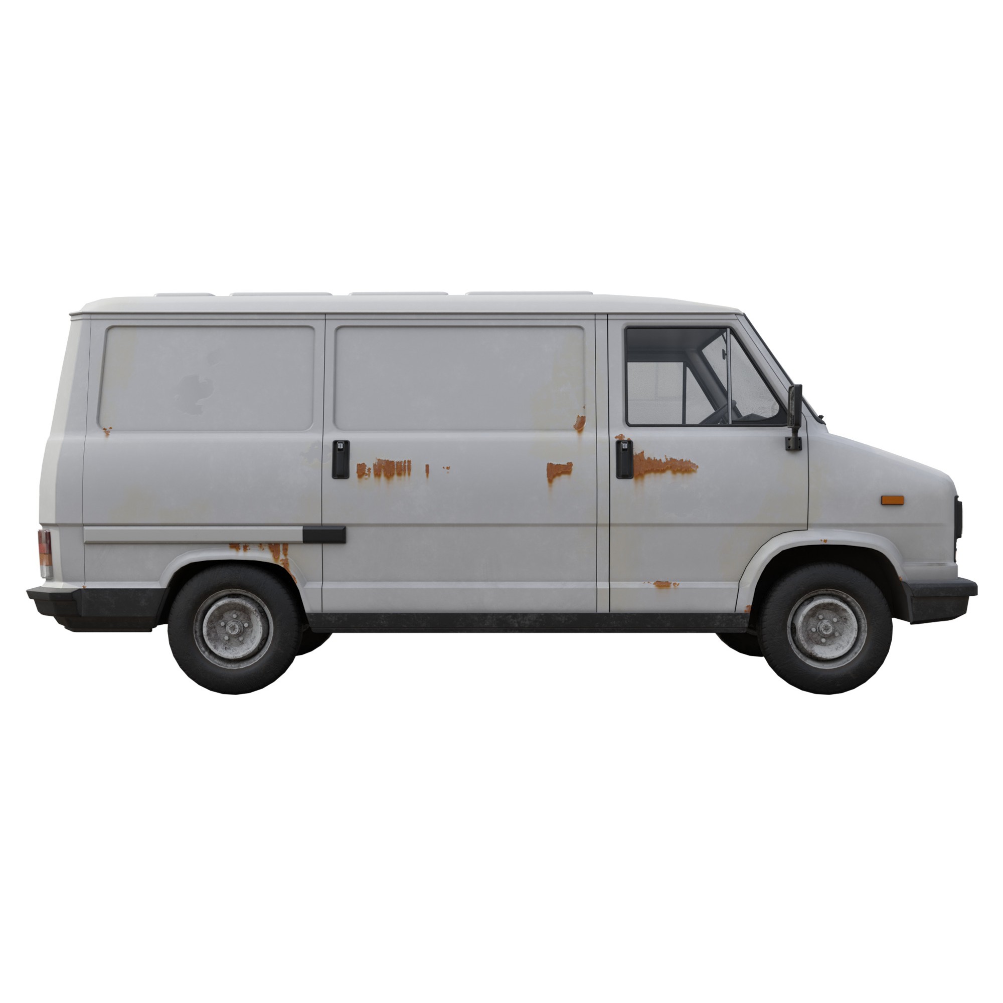 Fiat Ducato 1982 3D Model – Low Poly PBR Vehicle, FBX, OBJ, Blender - View 6