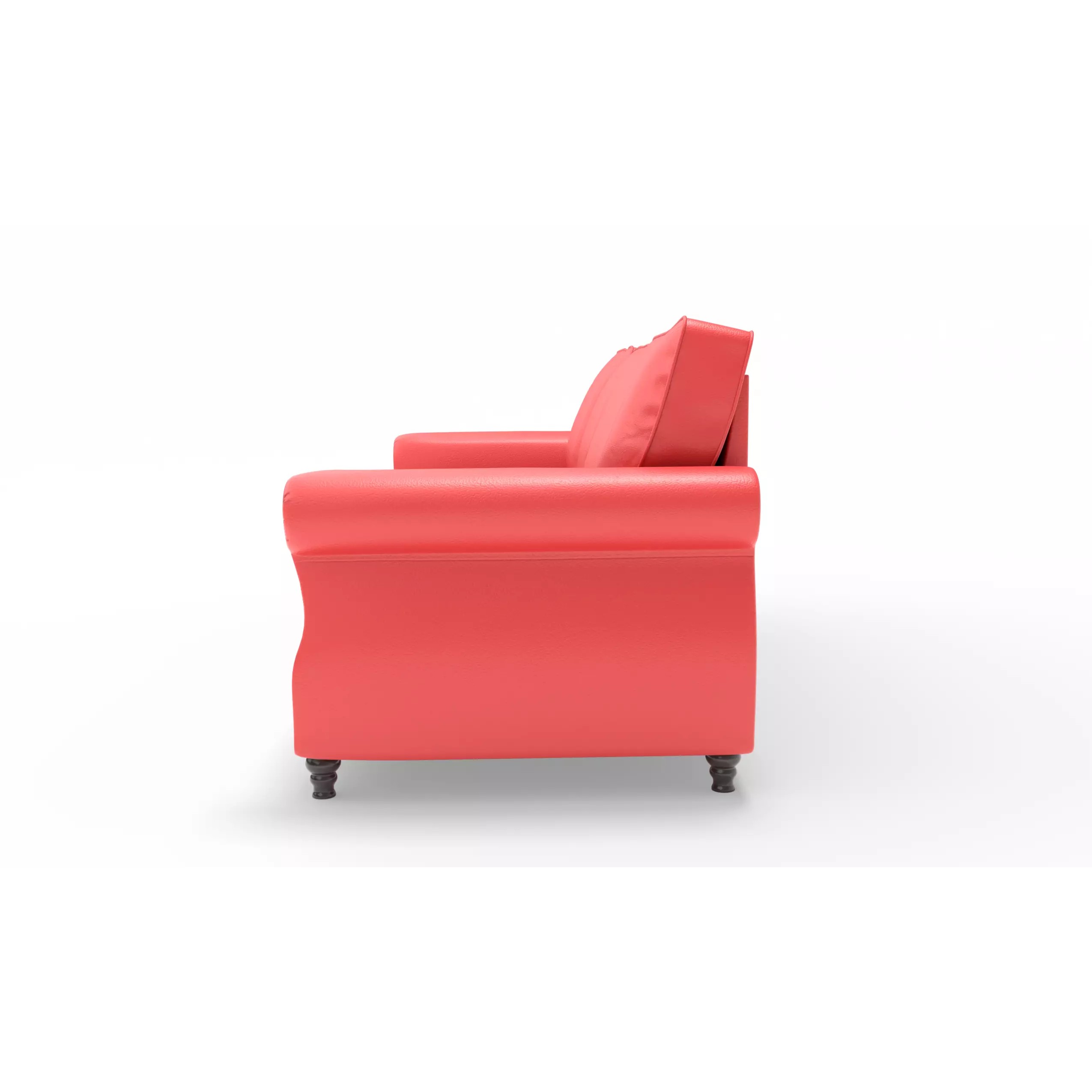 Classic Leather Sofa - Realistic 3D Model - View 8