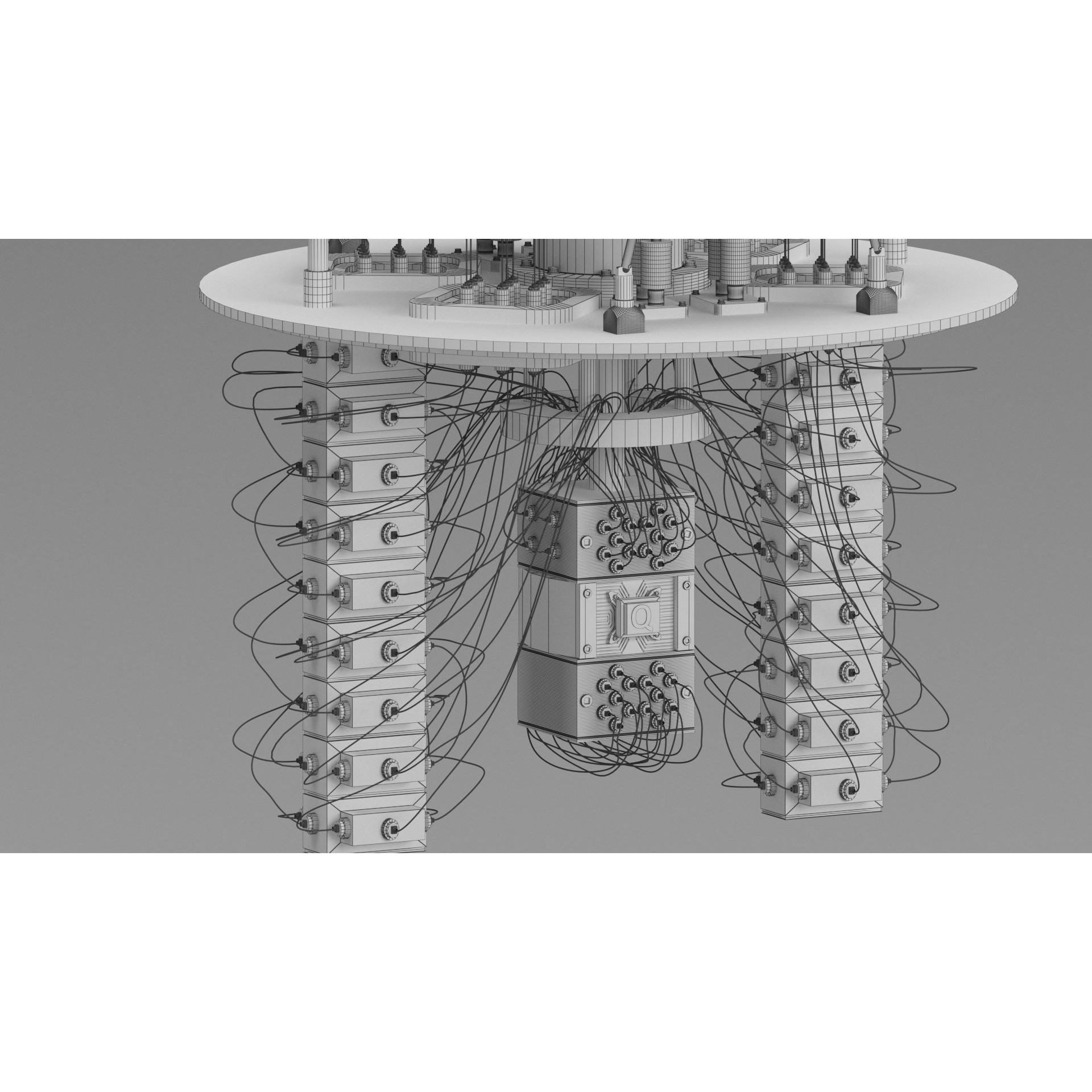 Quantum Computer 3D Model – High Poly, V-Ray Ready, Multiple Formats - View 16