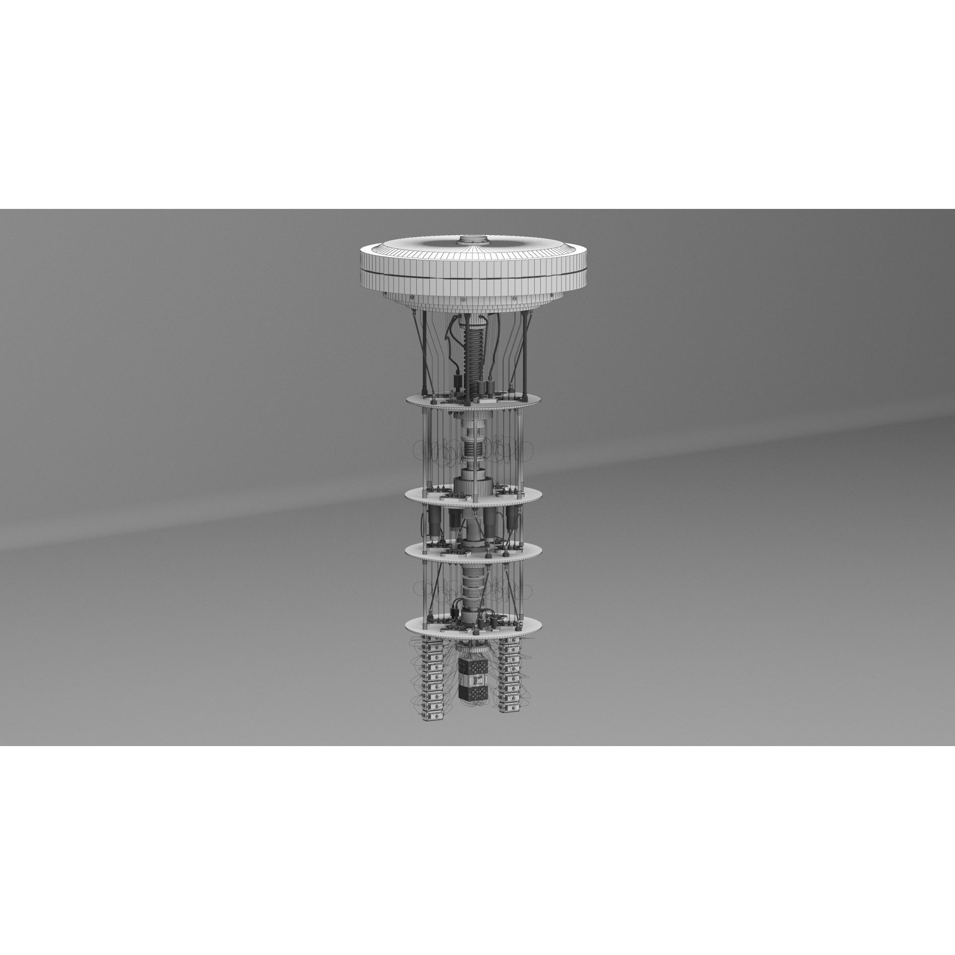 Quantum Computer 3D Model – High Poly, V-Ray Ready, Multiple Formats - View 19