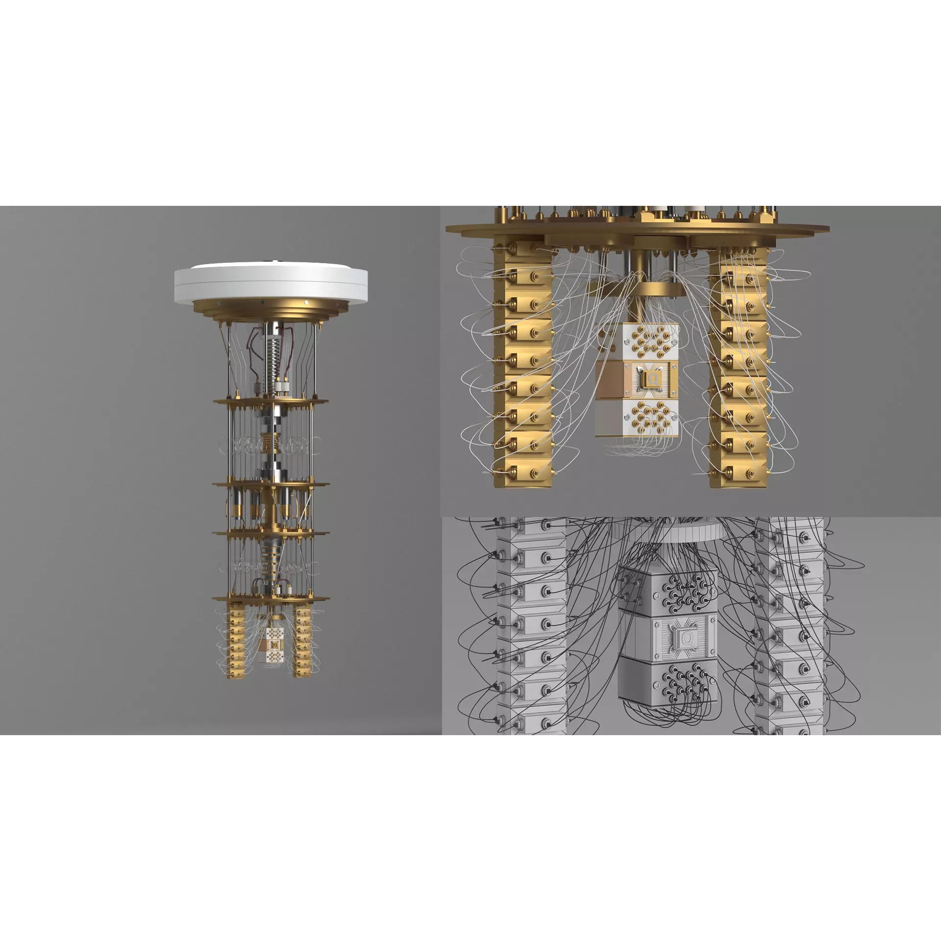 Quantum Computer 3D Model – High Poly, V-Ray Ready, Multiple Formats - View 2