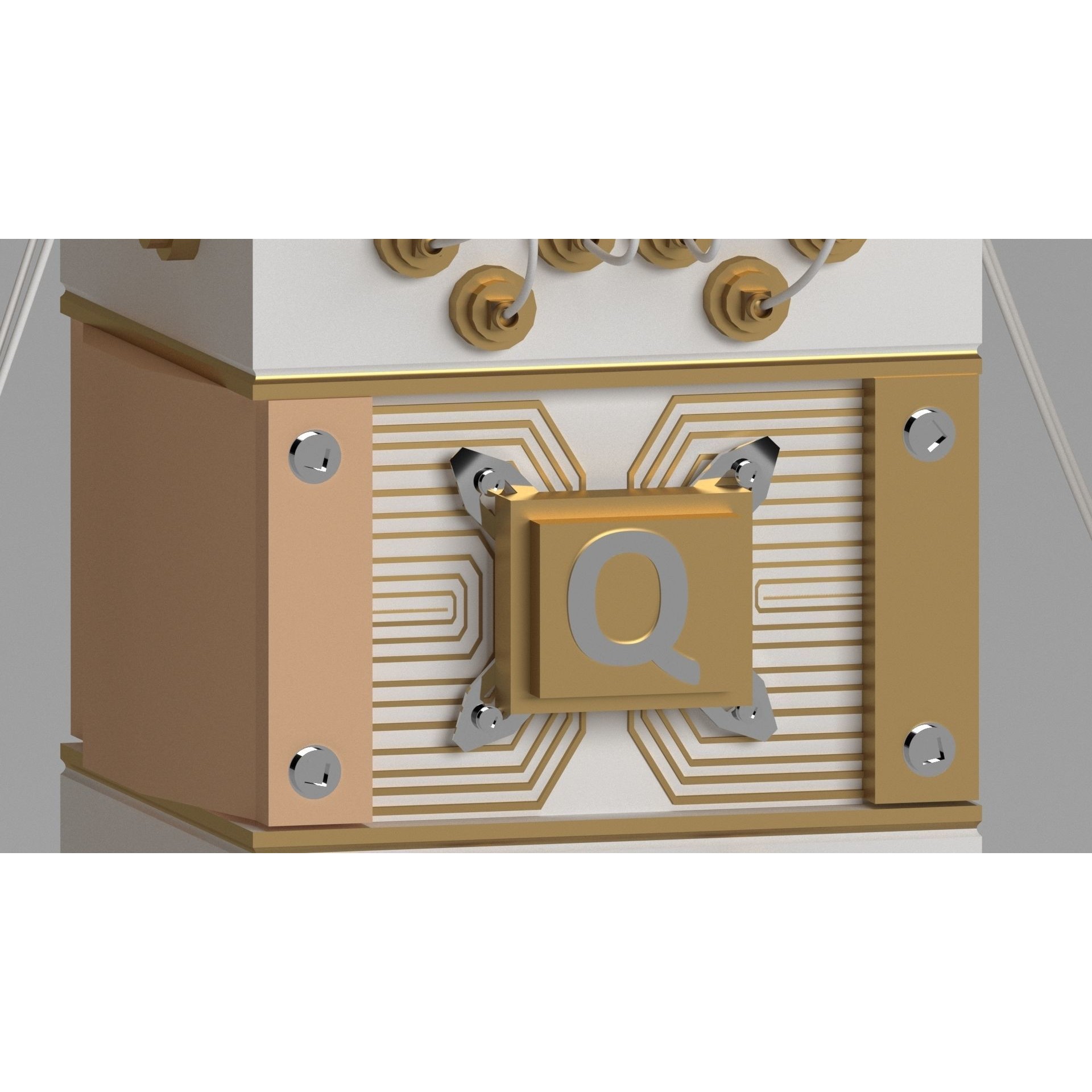 Quantum Computer 3D Model – High Poly, V-Ray Ready, Multiple Formats - View 4