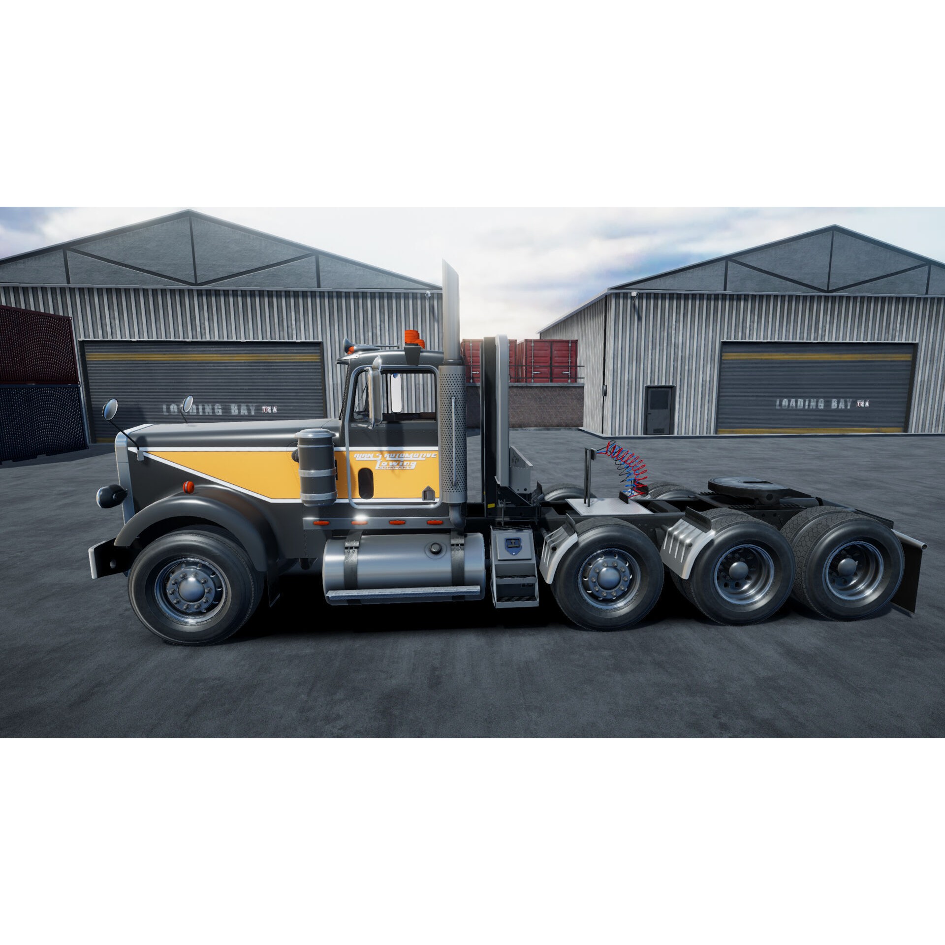 80s Semitruck 3D Model – Low Poly Game Asset, Unity, PBR Textures - View 12