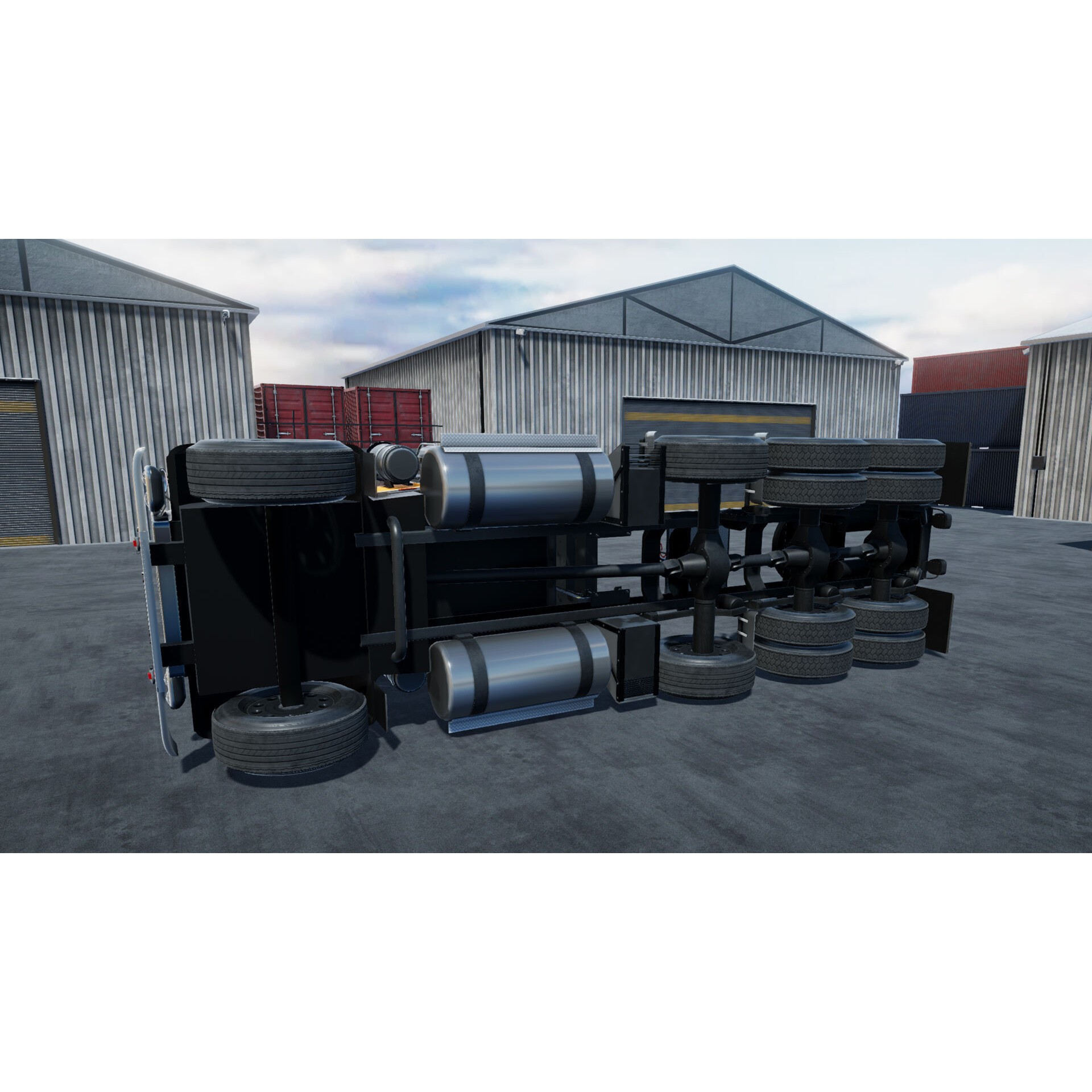 80s Semitruck 3D Model – Low Poly Game Asset, Unity, PBR Textures - View 16