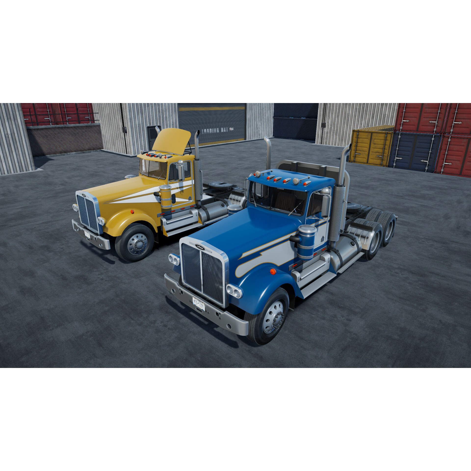 80s Semitruck 3D Model – Low Poly Game Asset, Unity, PBR Textures - View 18