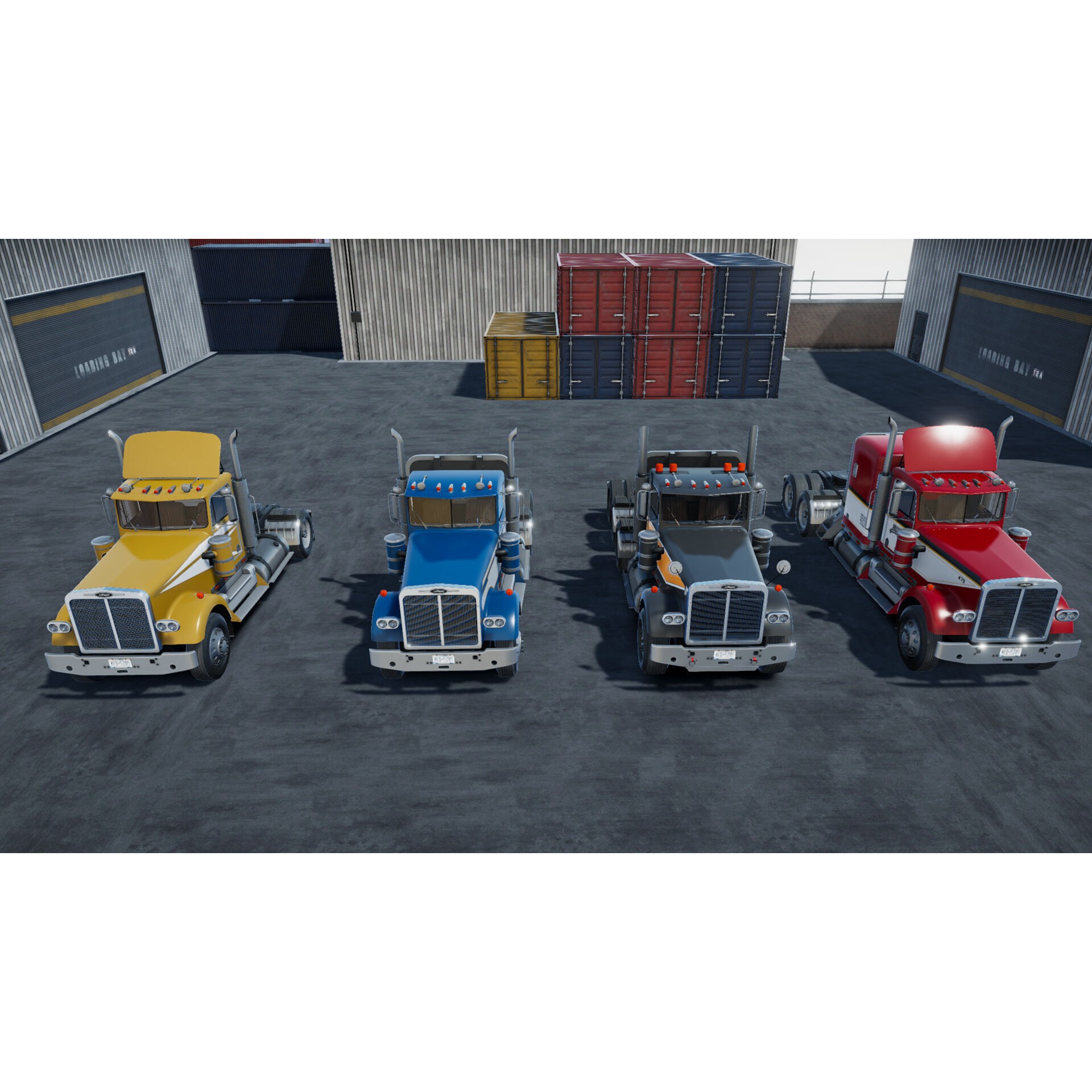 80s Semitruck 3D Model – Low Poly Game Asset, Unity, PBR Textures - View 19