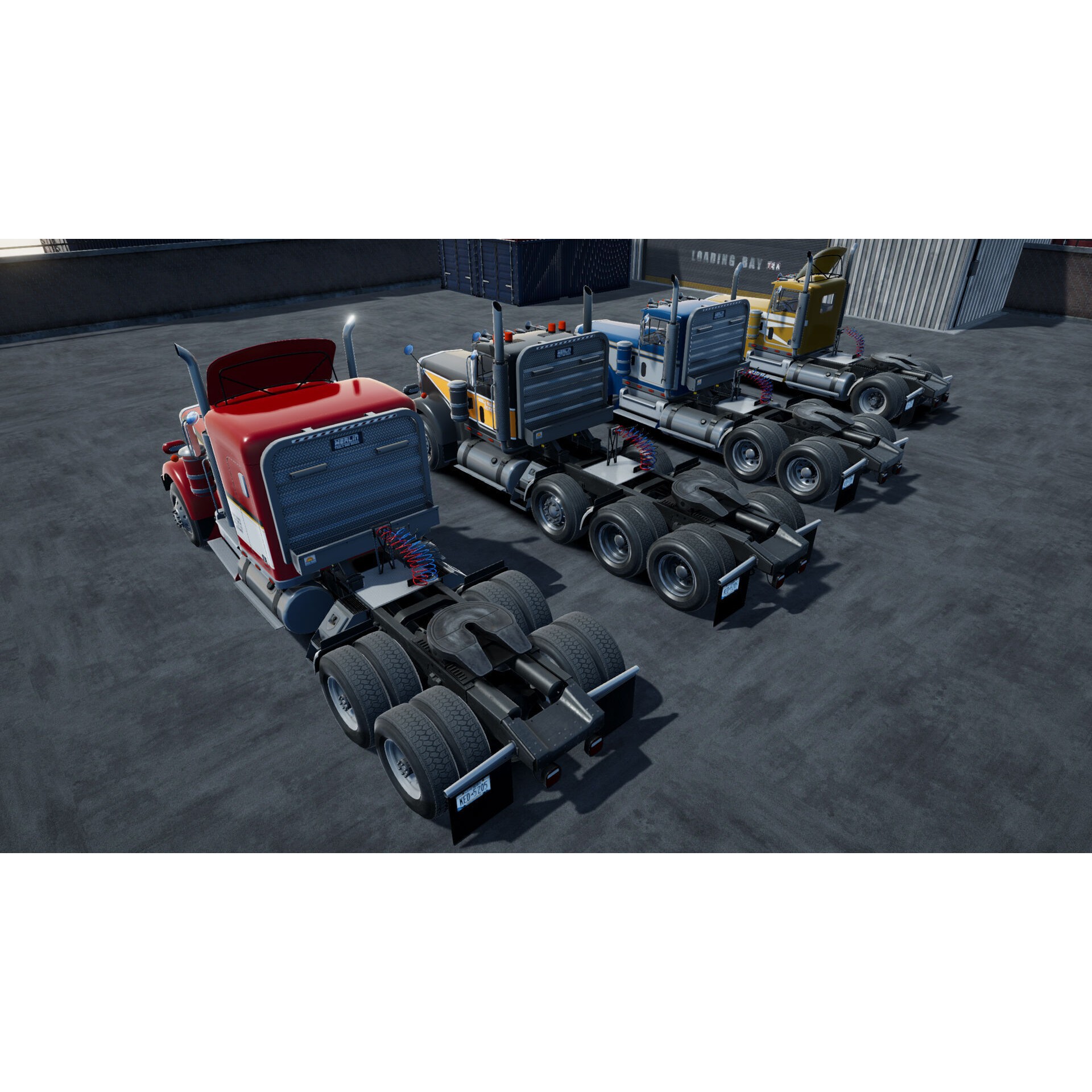 80s Semitruck 3D Model – Low Poly Game Asset, Unity, PBR Textures - View 23