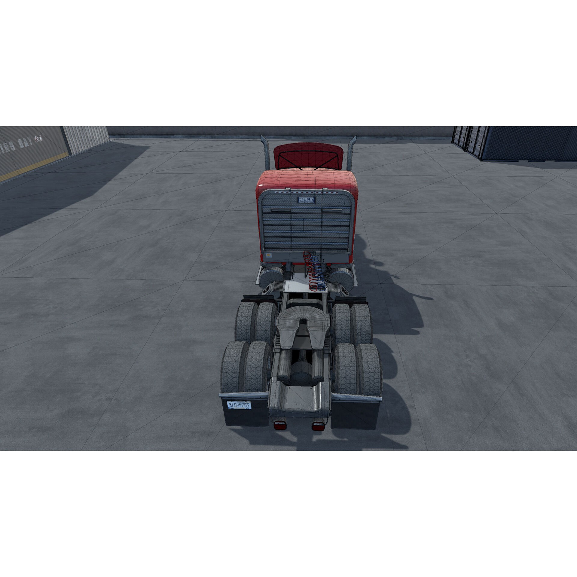 80s Semitruck 3D Model – Low Poly Game Asset, Unity, PBR Textures - View 29