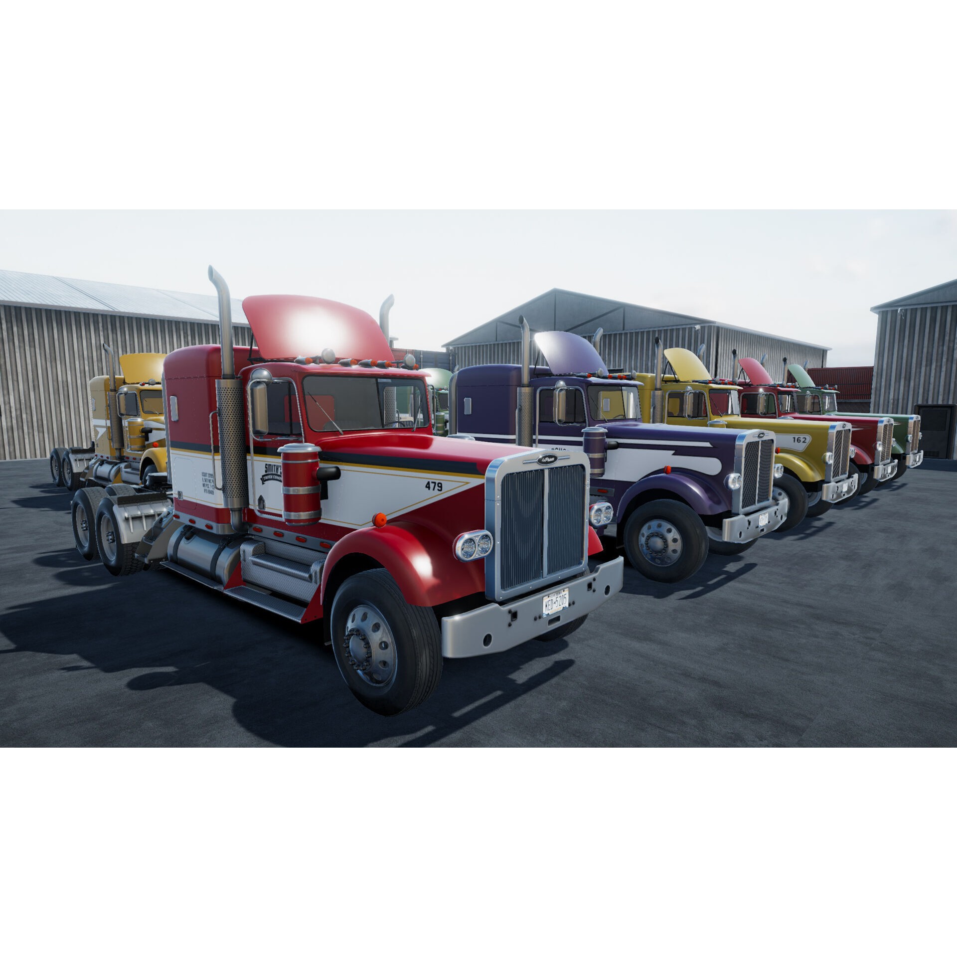 80s Semitruck 3D Model – Low Poly Game Asset, Unity, PBR Textures - View 3