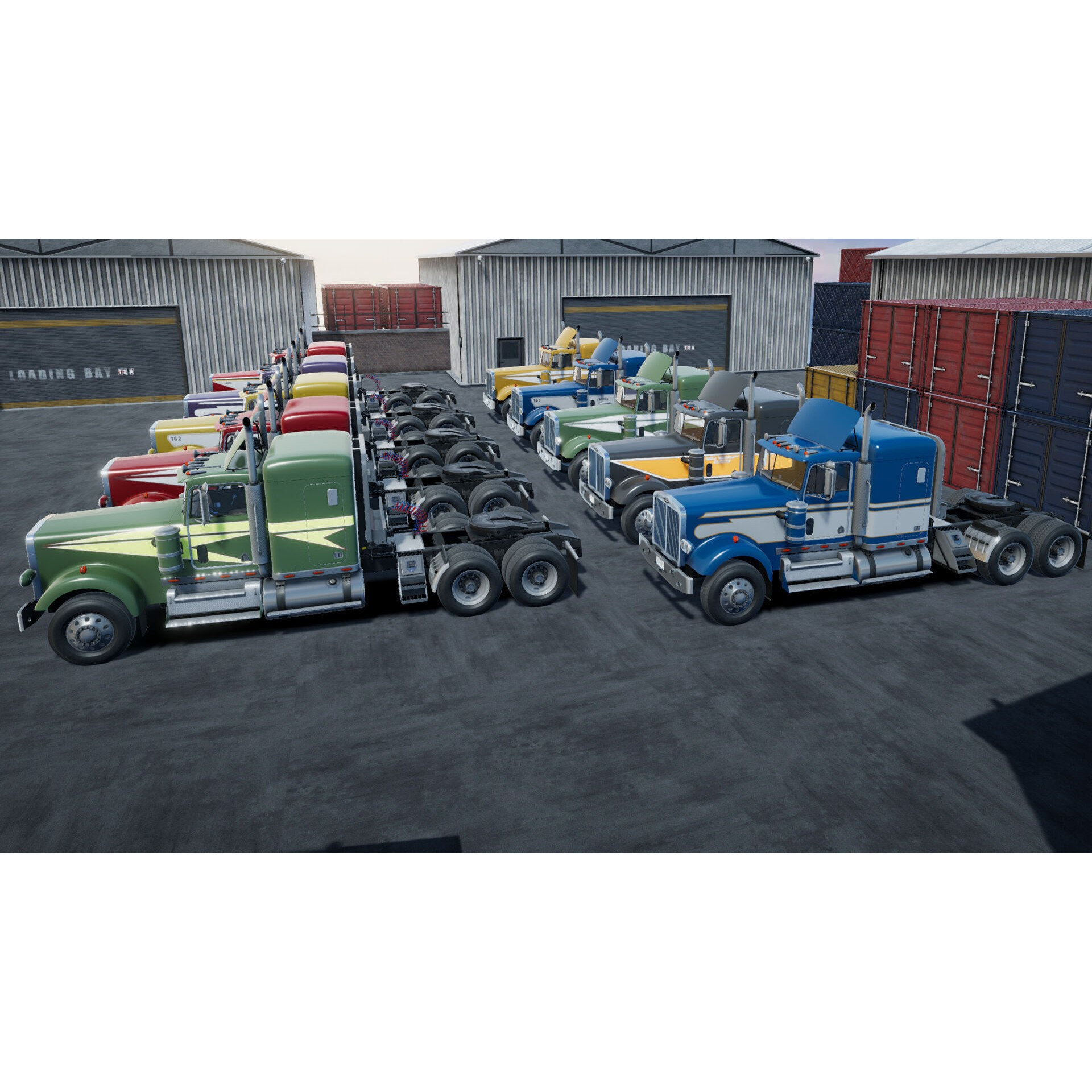 80s Semitruck 3D Model – Low Poly Game Asset, Unity, PBR Textures - View 5