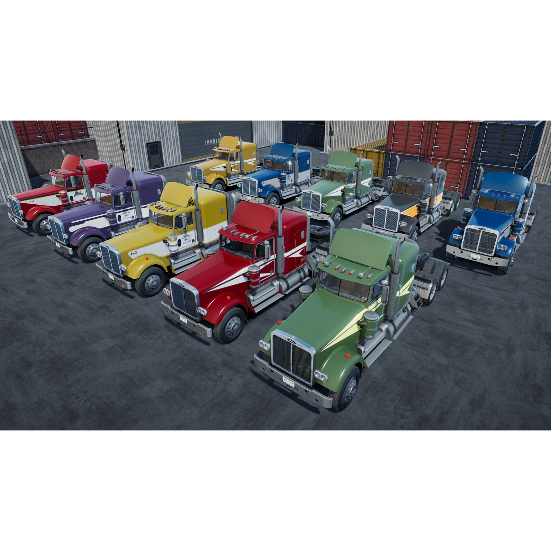 80s Semitruck 3D Model – Low Poly Game Asset, Unity, PBR Textures - View 6