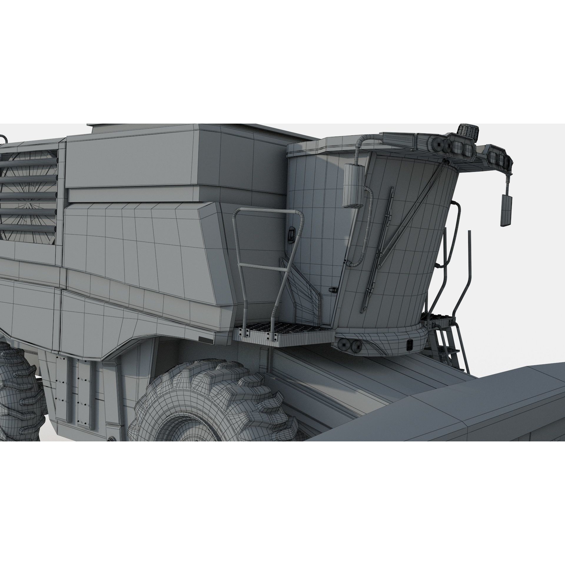 John Deere T670i Harvester 3D Model – High Detail Industrial Machine, FBX, OBJ