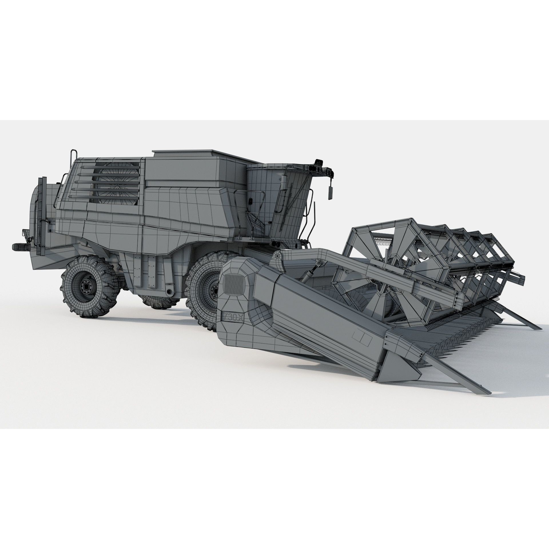 John Deere T670i Harvester 3D Model – High Detail Industrial Machine, FBX, OBJ - View 15