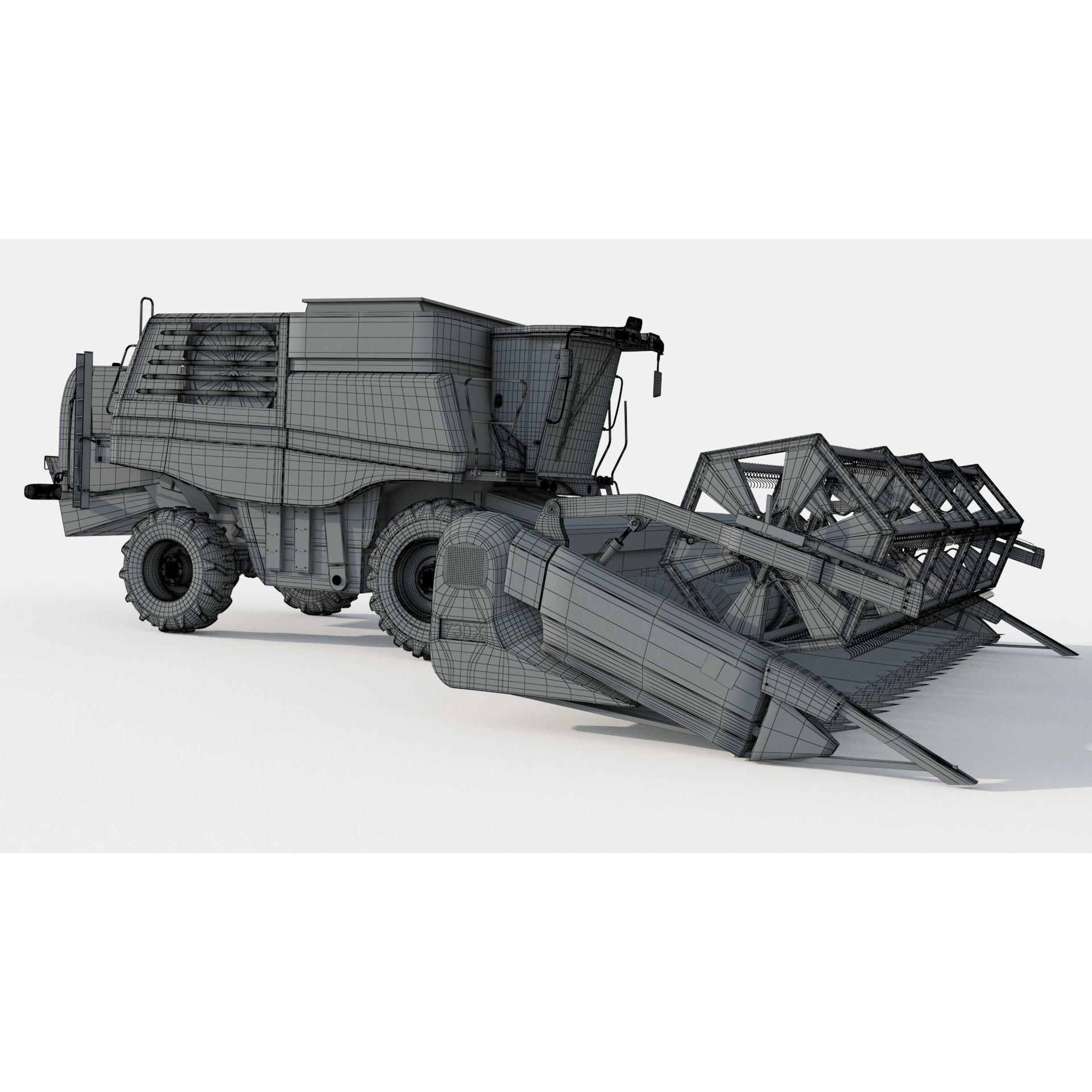 John Deere T670i Harvester 3D Model – High Detail Industrial Machine, FBX, OBJ - View 16