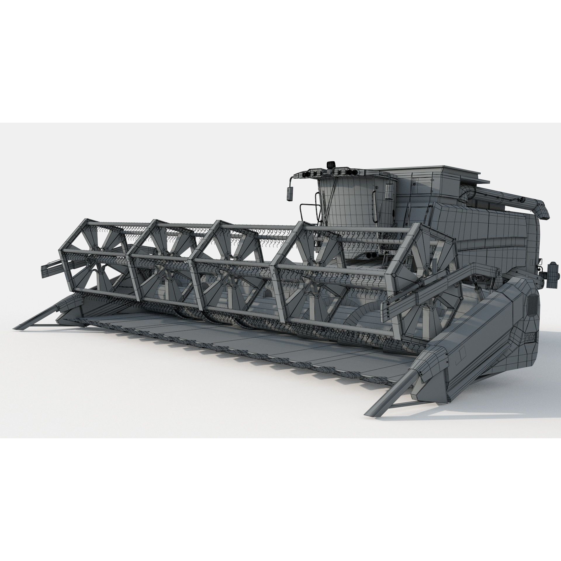 John Deere T670i Harvester 3D Model – High Detail Industrial Machine, FBX, OBJ - View 17