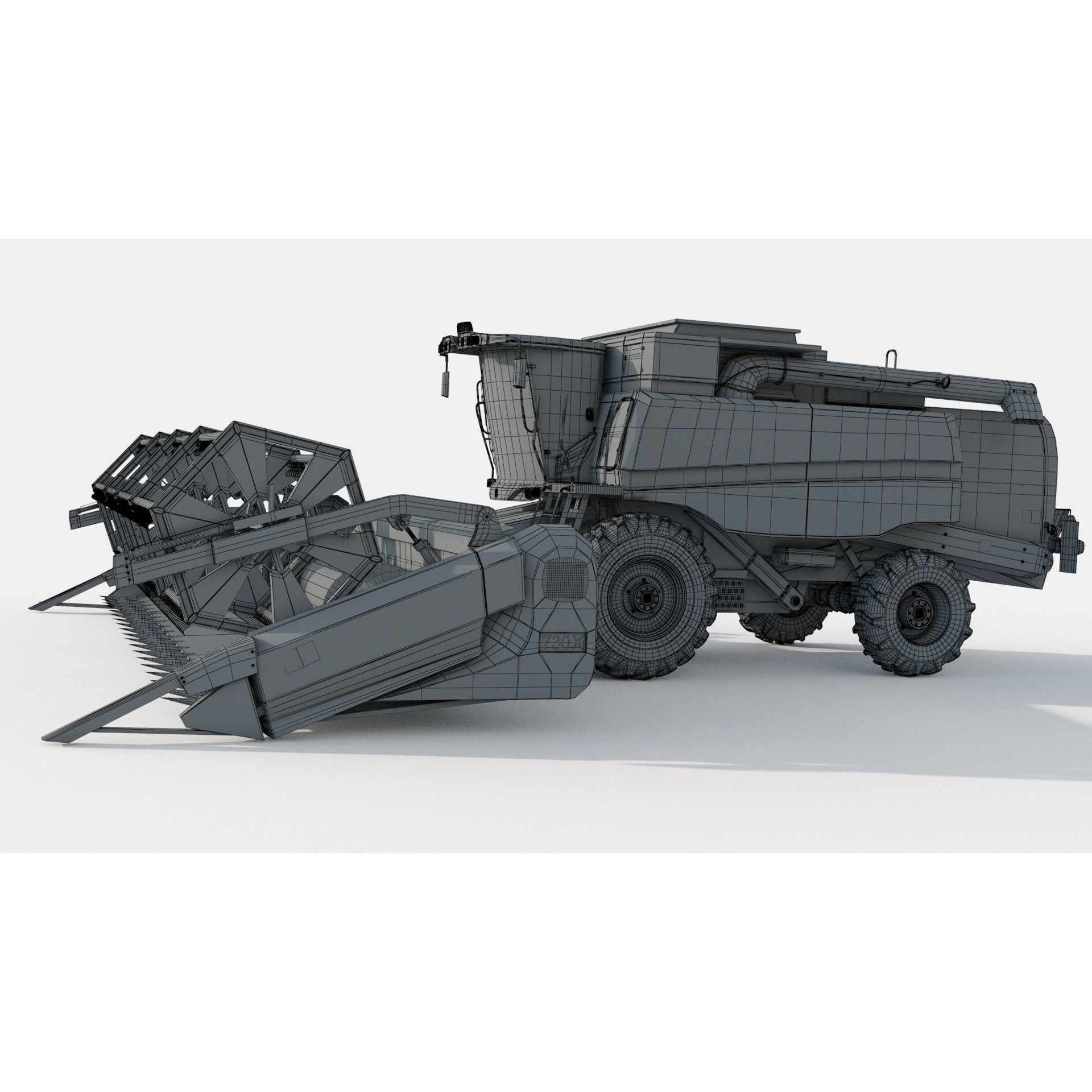 John Deere T670i Harvester 3D Model – High Detail Industrial Machine, FBX, OBJ - View 18