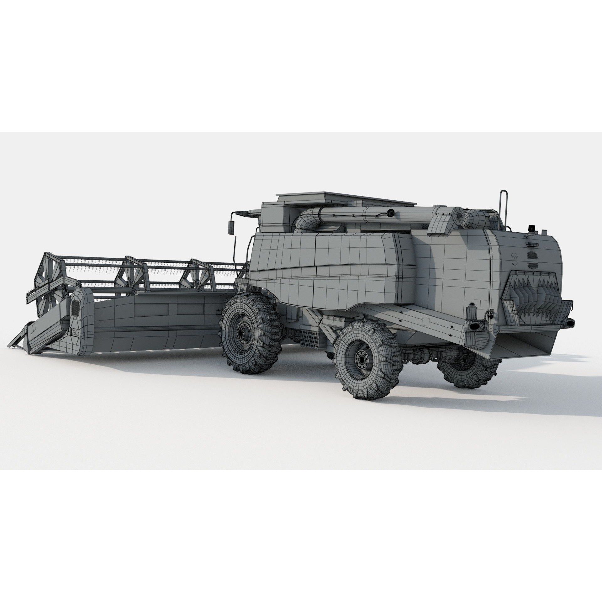 John Deere T670i Harvester 3D Model – High Detail Industrial Machine, FBX, OBJ - View 19