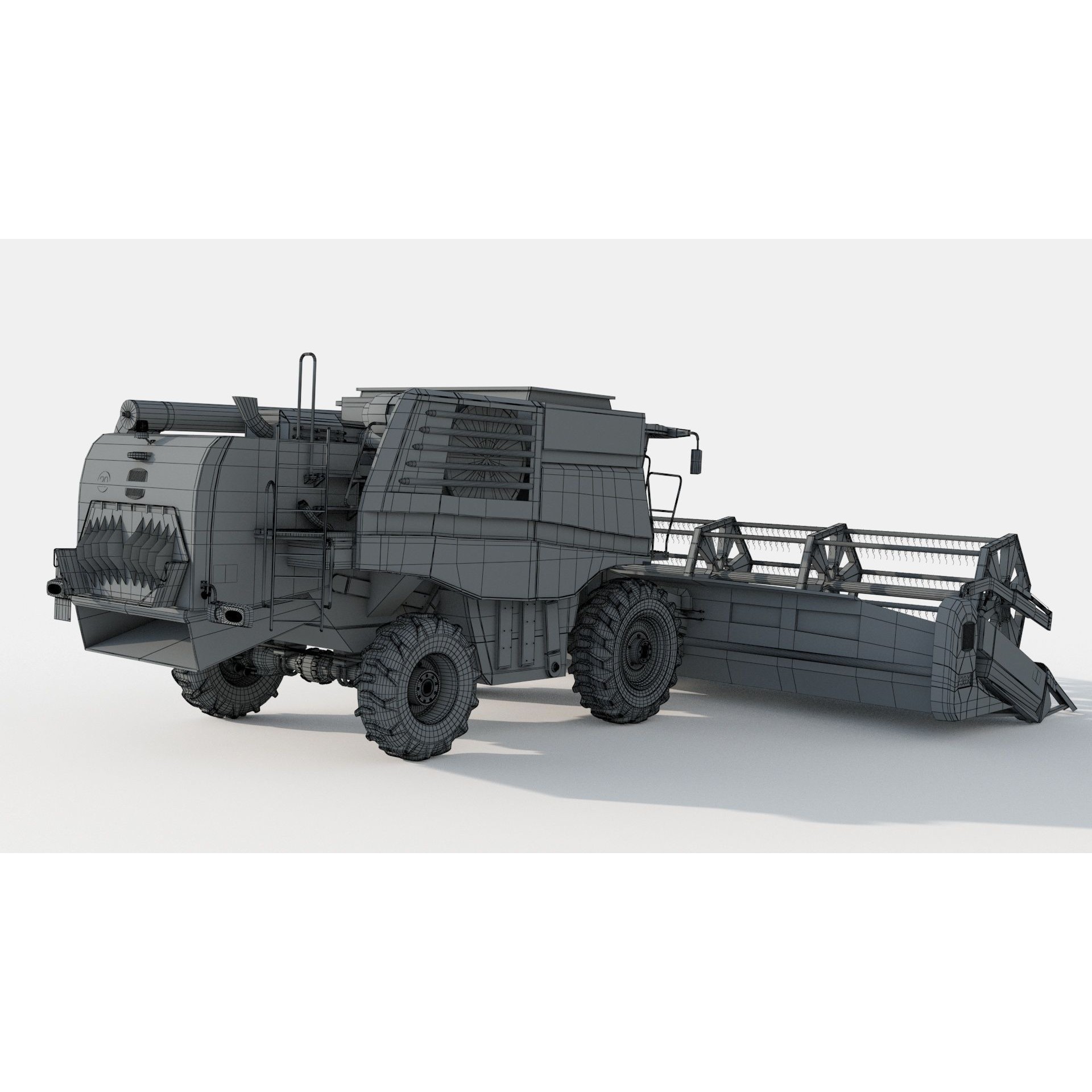 John Deere T670i Harvester 3D Model – High Detail Industrial Machine, FBX, OBJ - View 20