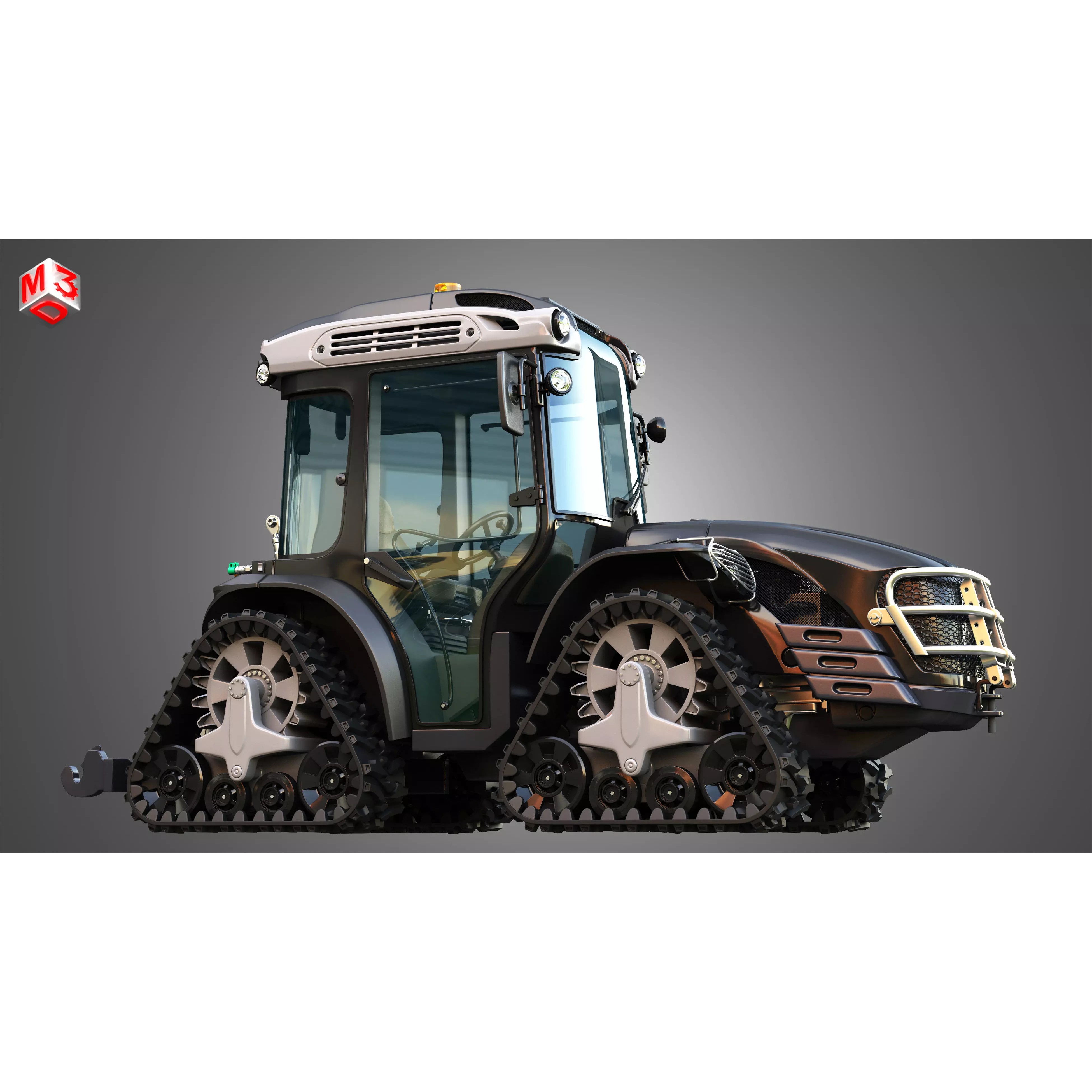 MACH 4 Tractor 3D Model – High Poly Industrial Vehicle, Game Ready Formats - View 10