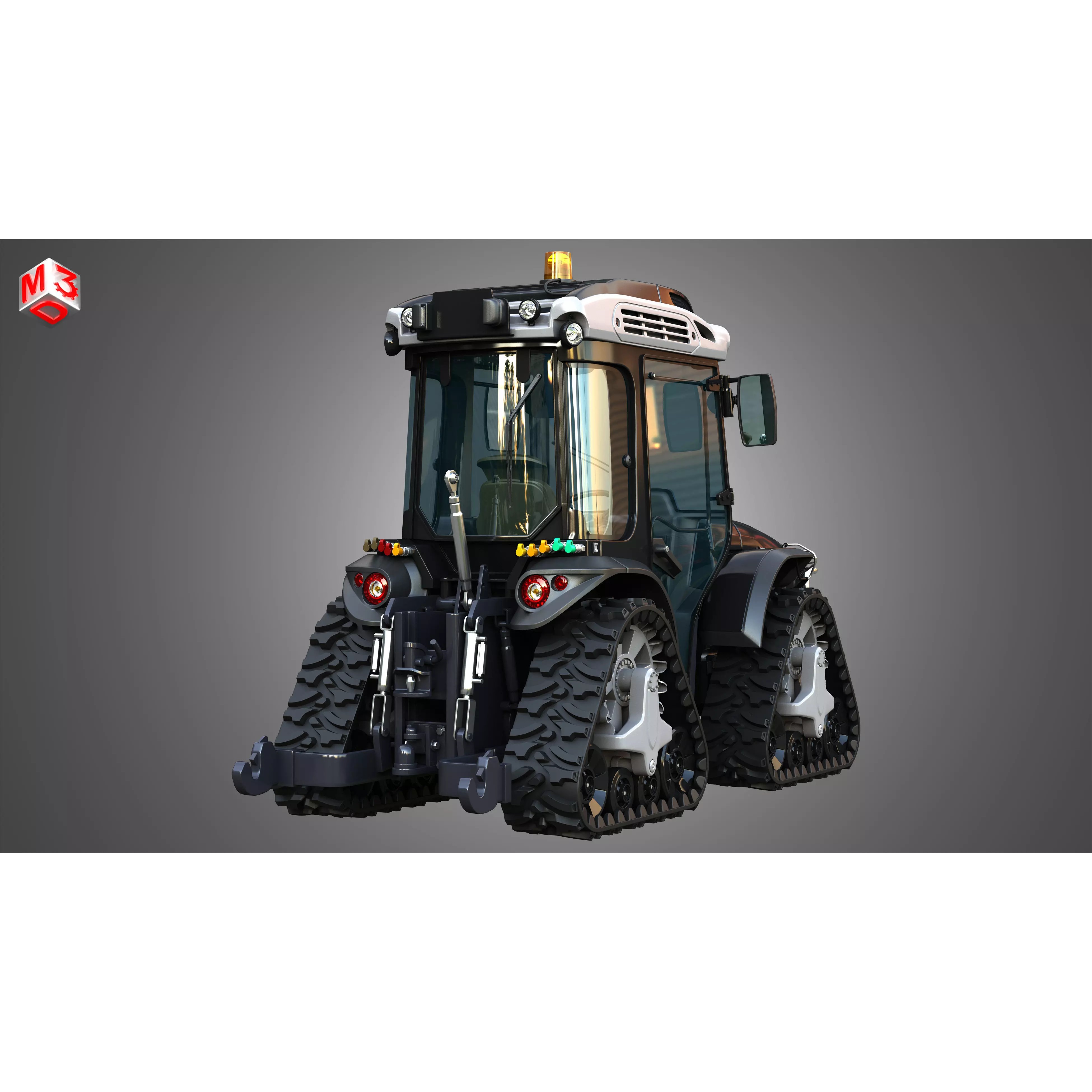 MACH 4 Tractor 3D Model – High Poly Industrial Vehicle, Game Ready Formats - View 13