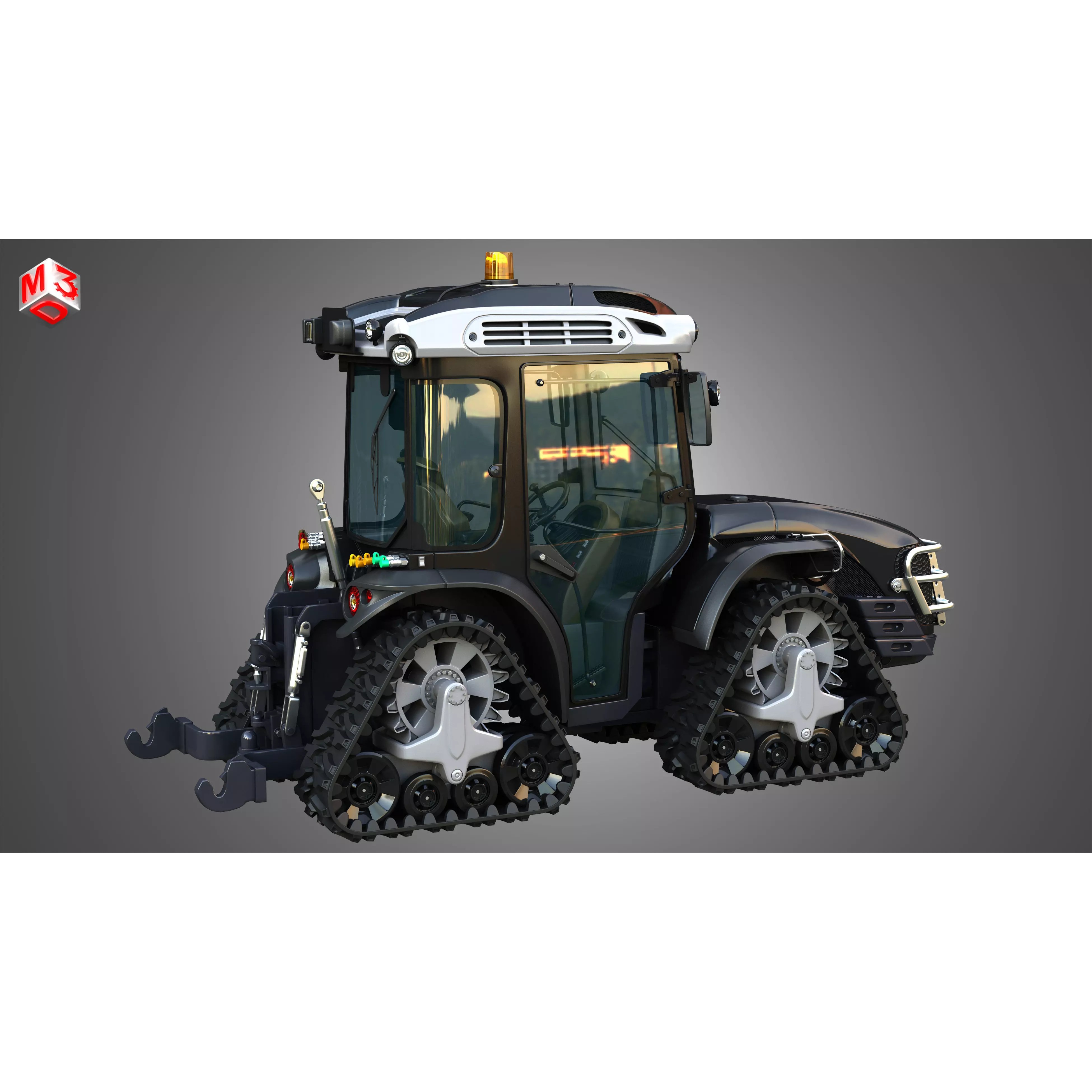 MACH 4 Tractor 3D Model – High Poly Industrial Vehicle, Game Ready Formats - View 17