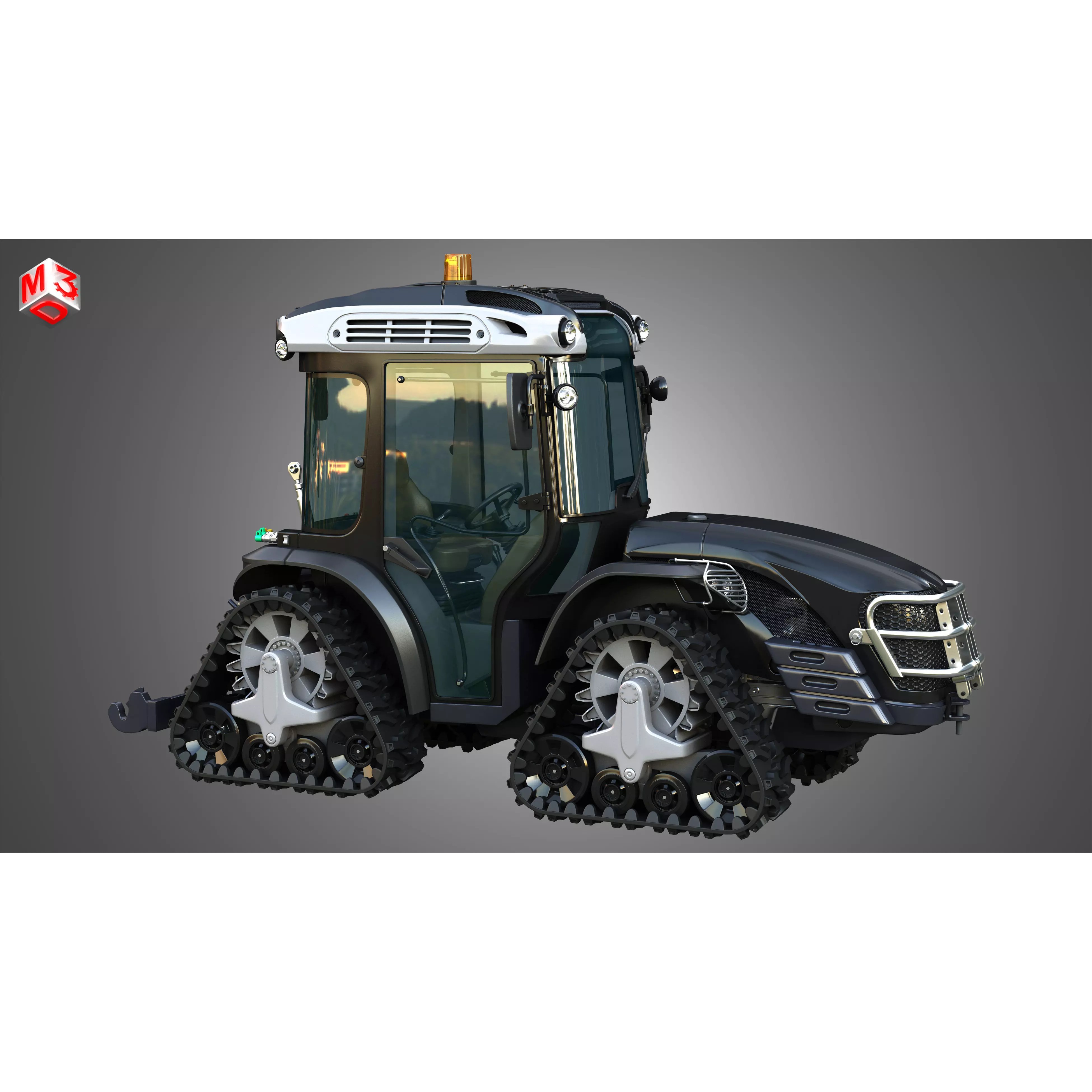 MACH 4 Tractor 3D Model – High Poly Industrial Vehicle, Game Ready Formats - View 18
