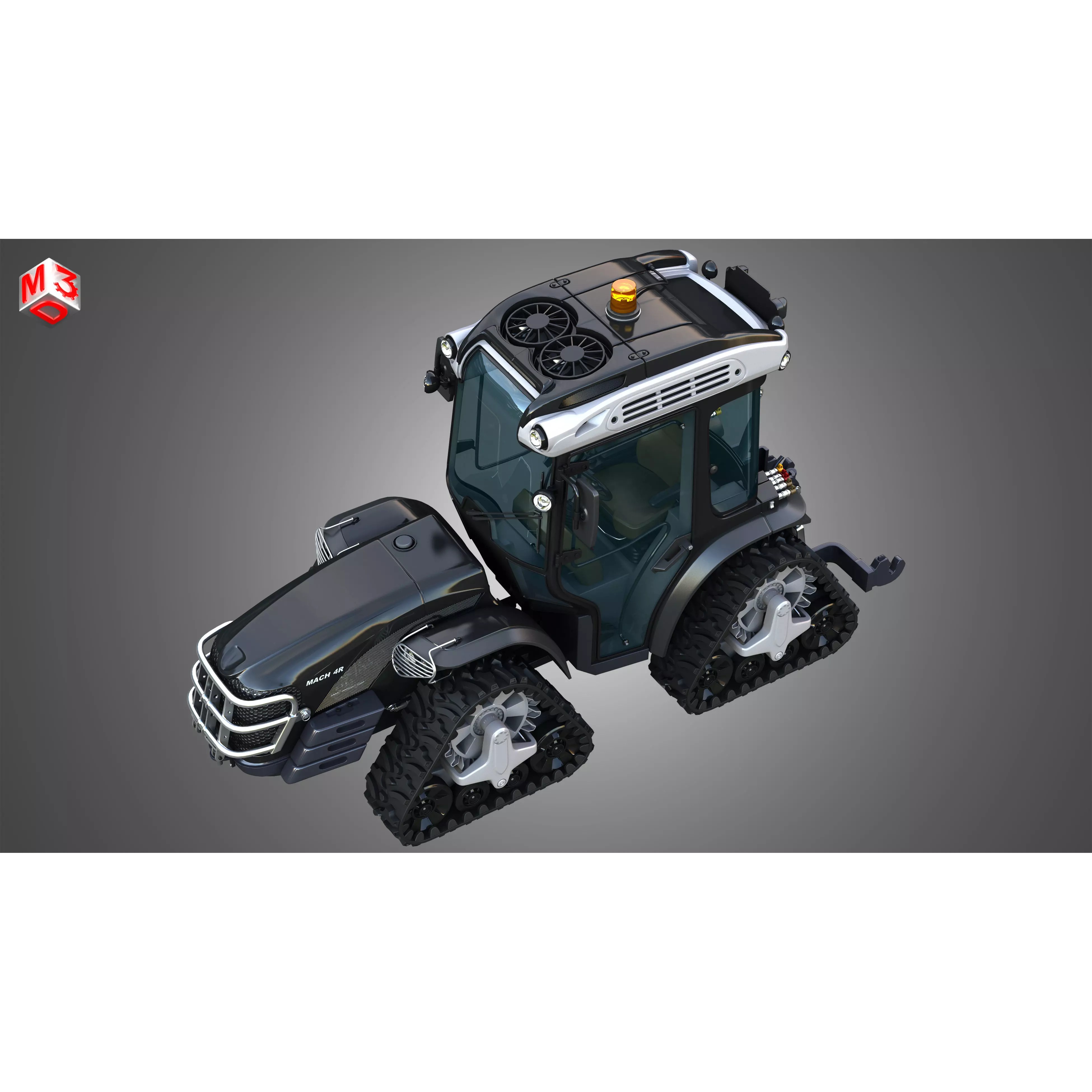 MACH 4 Tractor 3D Model – High Poly Industrial Vehicle, Game Ready Formats - View 20