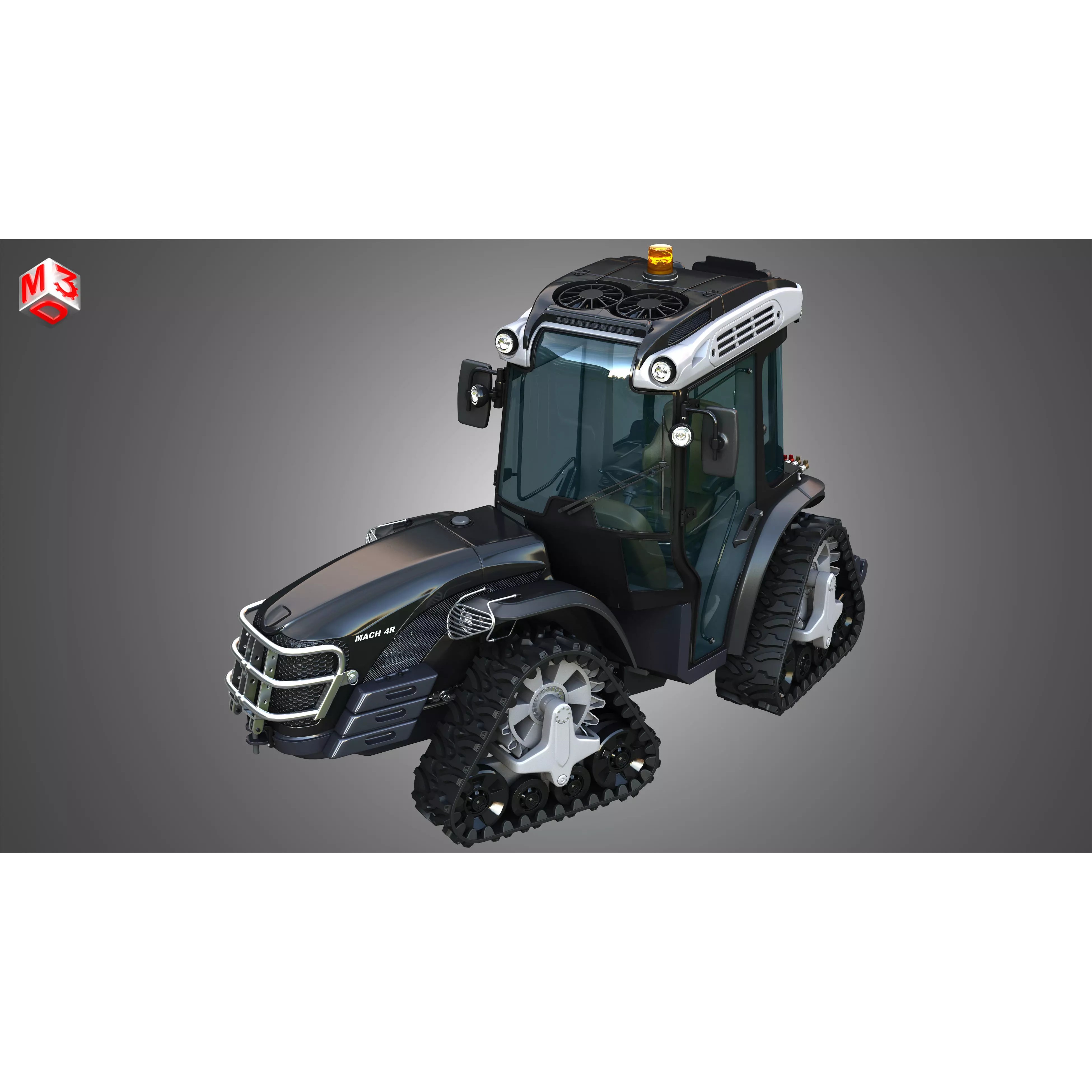 MACH 4 Tractor 3D Model – High Poly Industrial Vehicle, Game Ready Formats - View 24