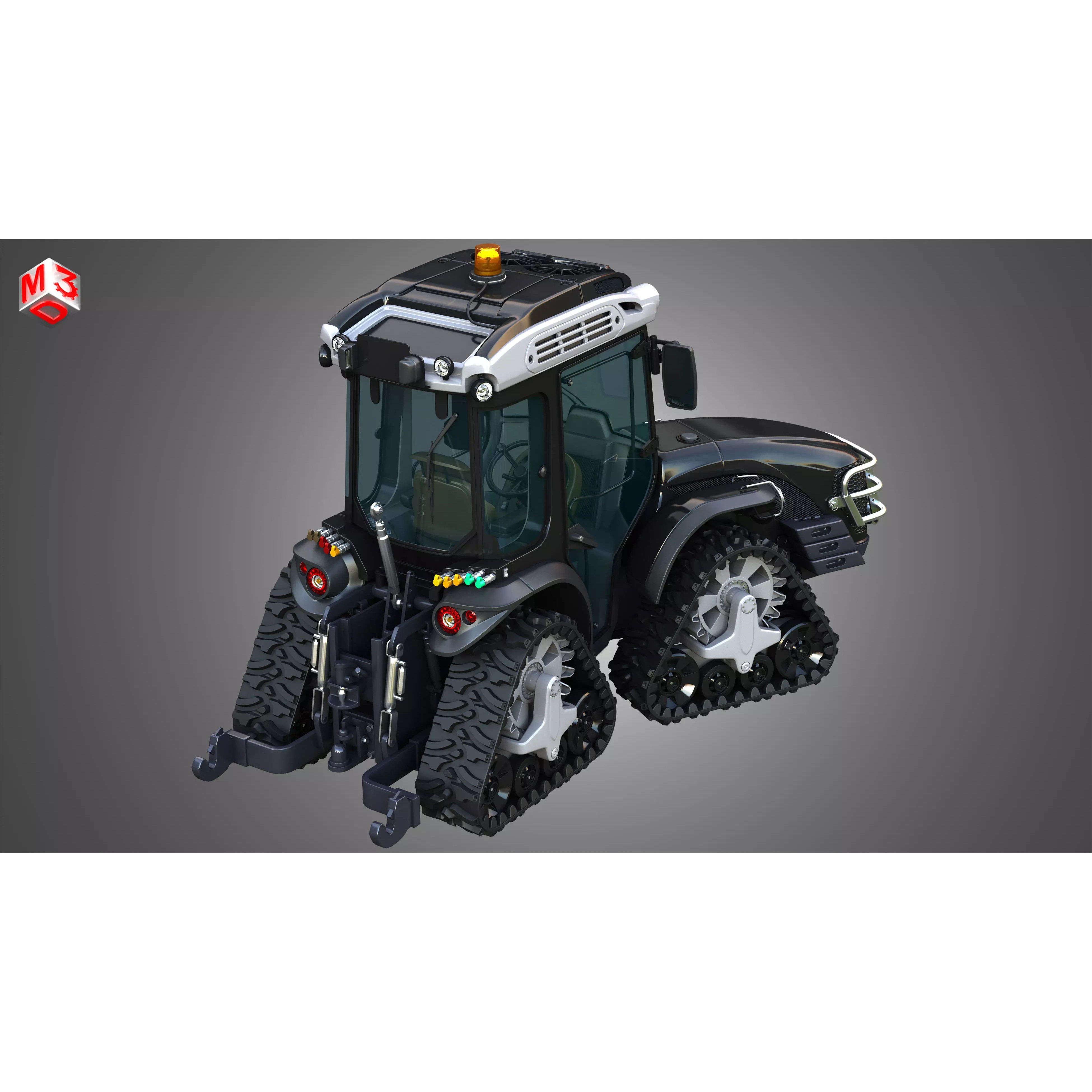 MACH 4 Tractor 3D Model – High Poly Industrial Vehicle, Game Ready Formats - View 25