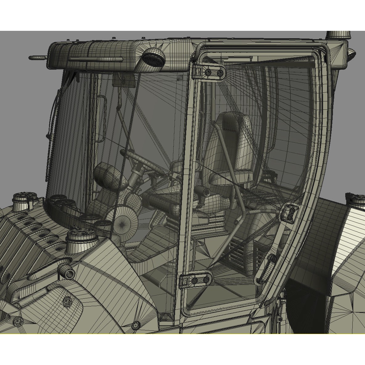 Articulated Tandem Road Roller 3D Model – High Detail, Multiple Formats - View 21