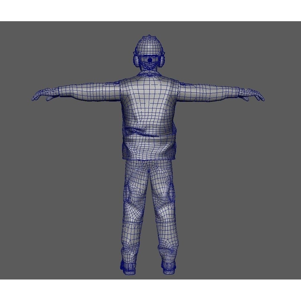 Worker Character 3D Model – Rigged Low-Poly Animated Asset, FBX
