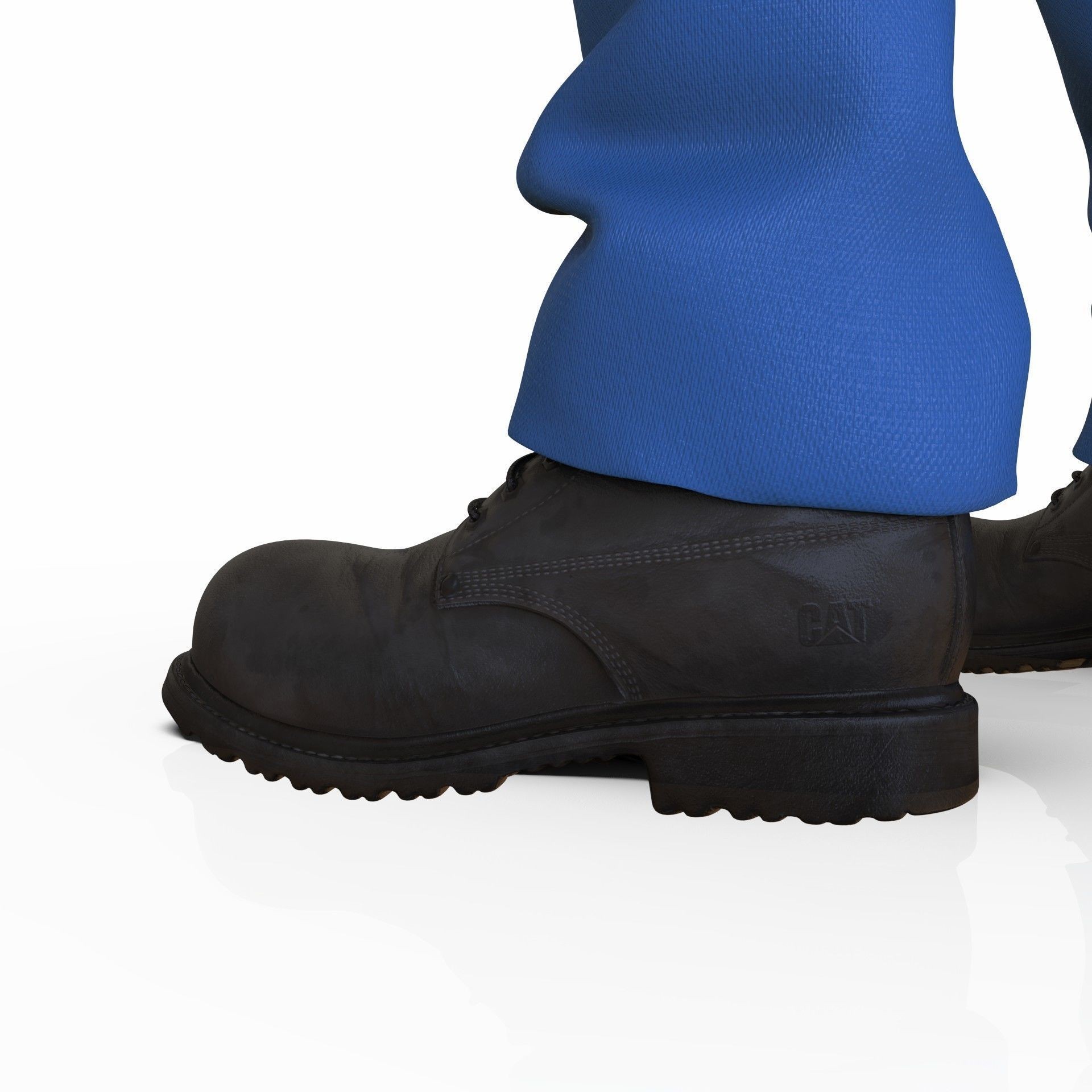 Worker Character 3D Model – Rigged Low-Poly Animated Asset, FBX - View 14