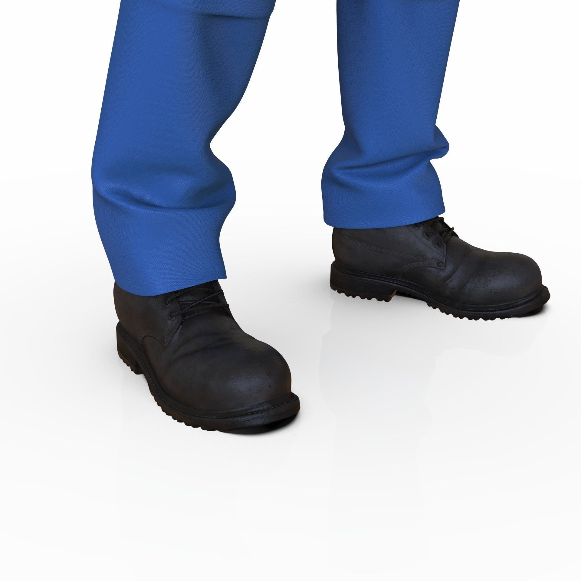 Worker Character 3D Model – Rigged Low-Poly Animated Asset, FBX - View 35